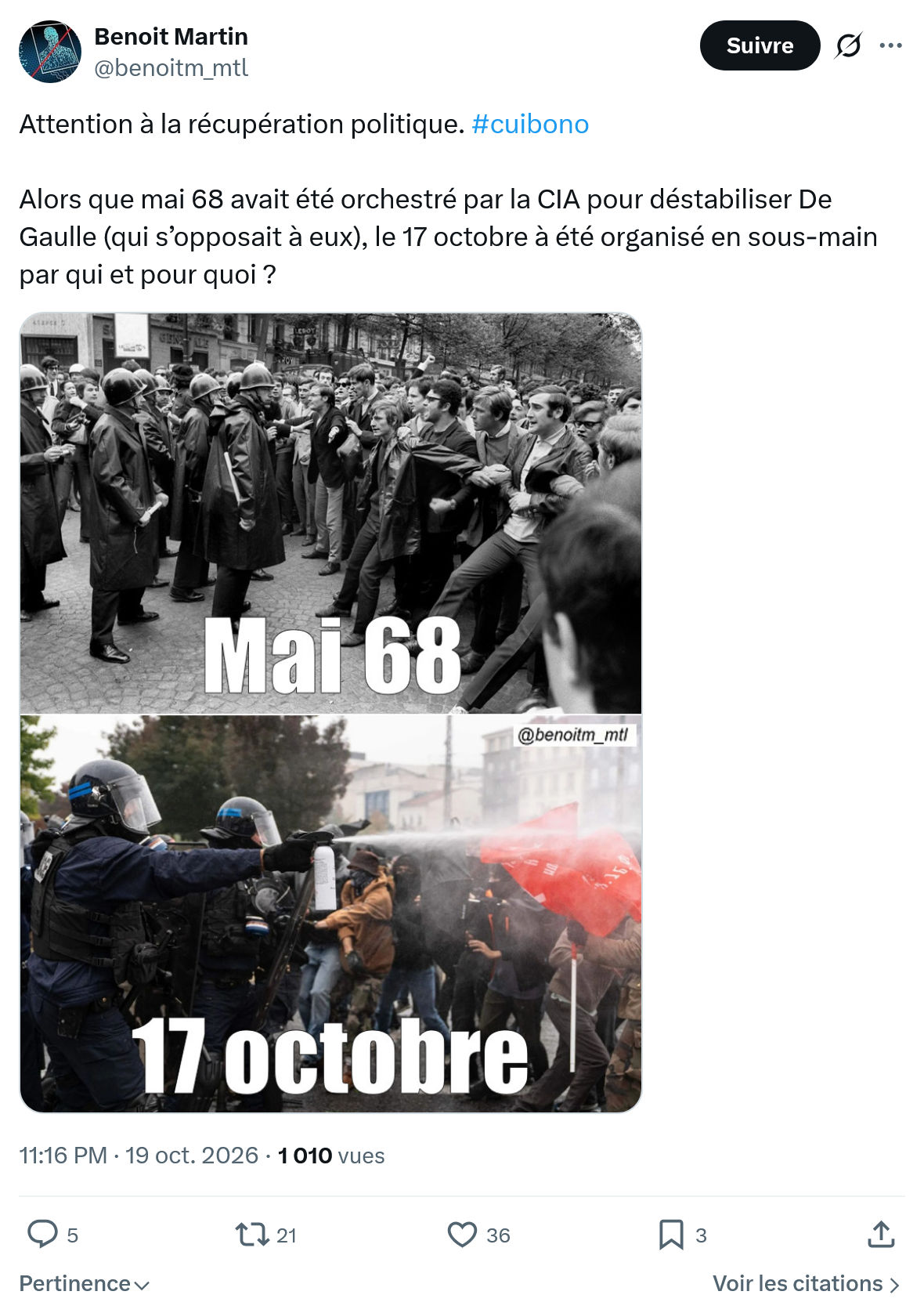 Benoît Martin: Attention à la récupération...