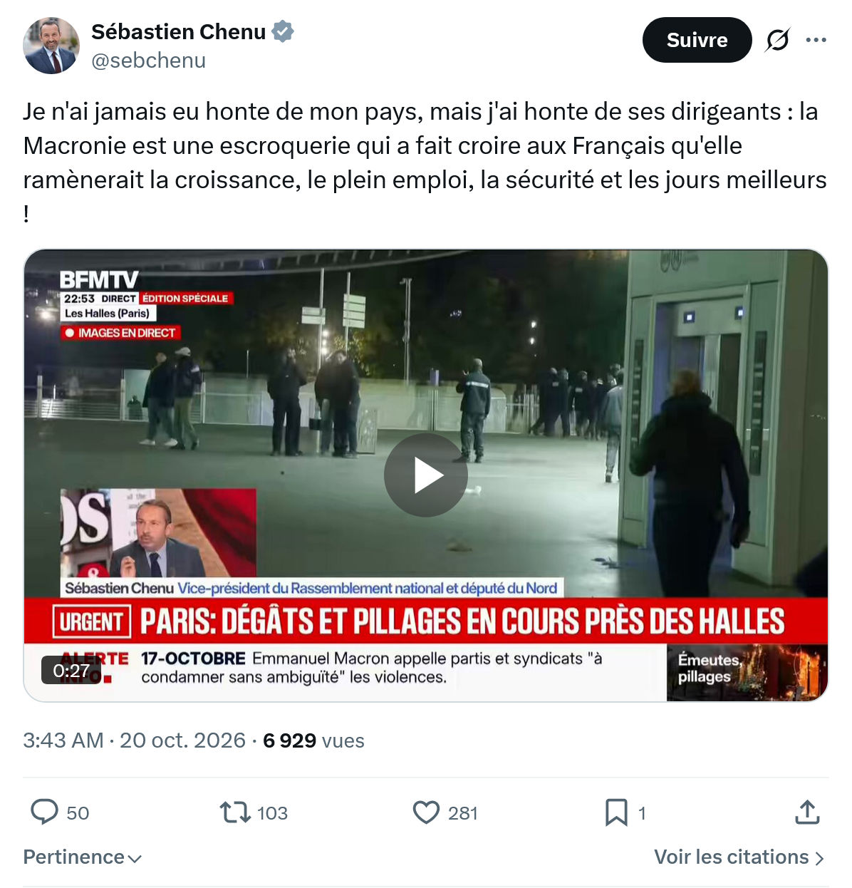 Sébastien Chenu: Je n'ai jamais eu honte...