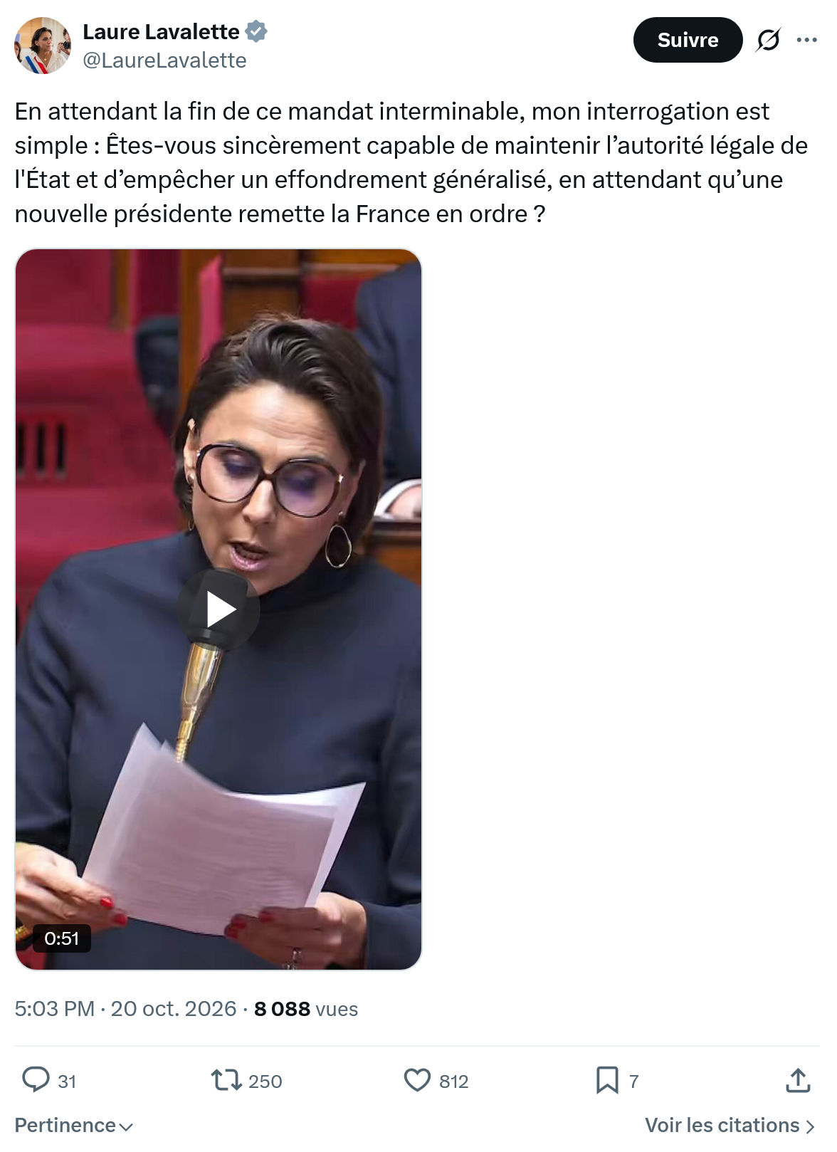 Laure Lavalette: En attendant la fin de ce mandat...