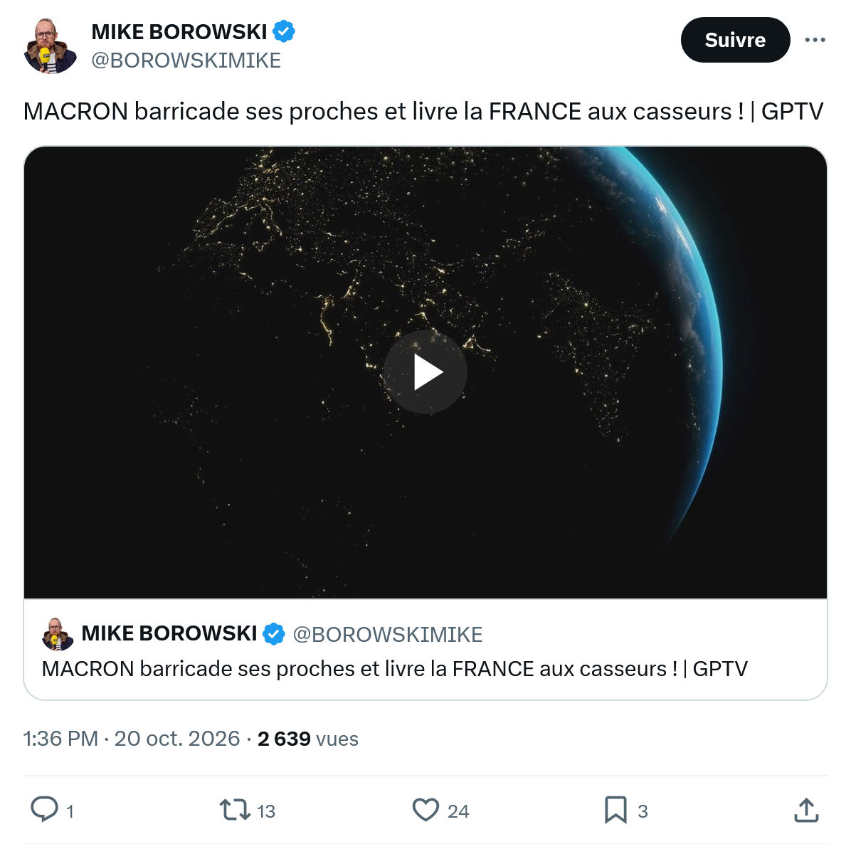 Mike Borowski: MACRON barricade ses proches...