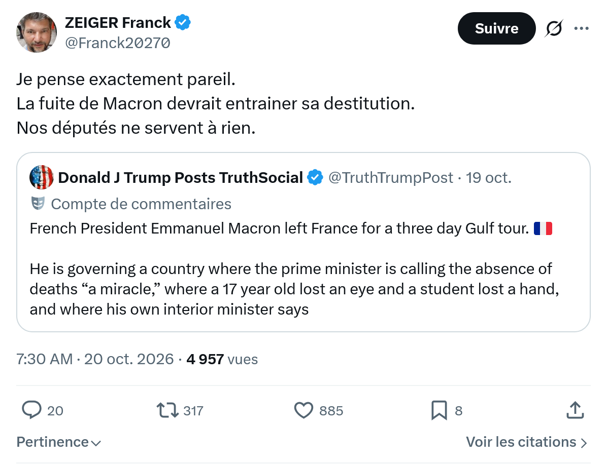 Zeiger Franck: Je pense exactement pareil...