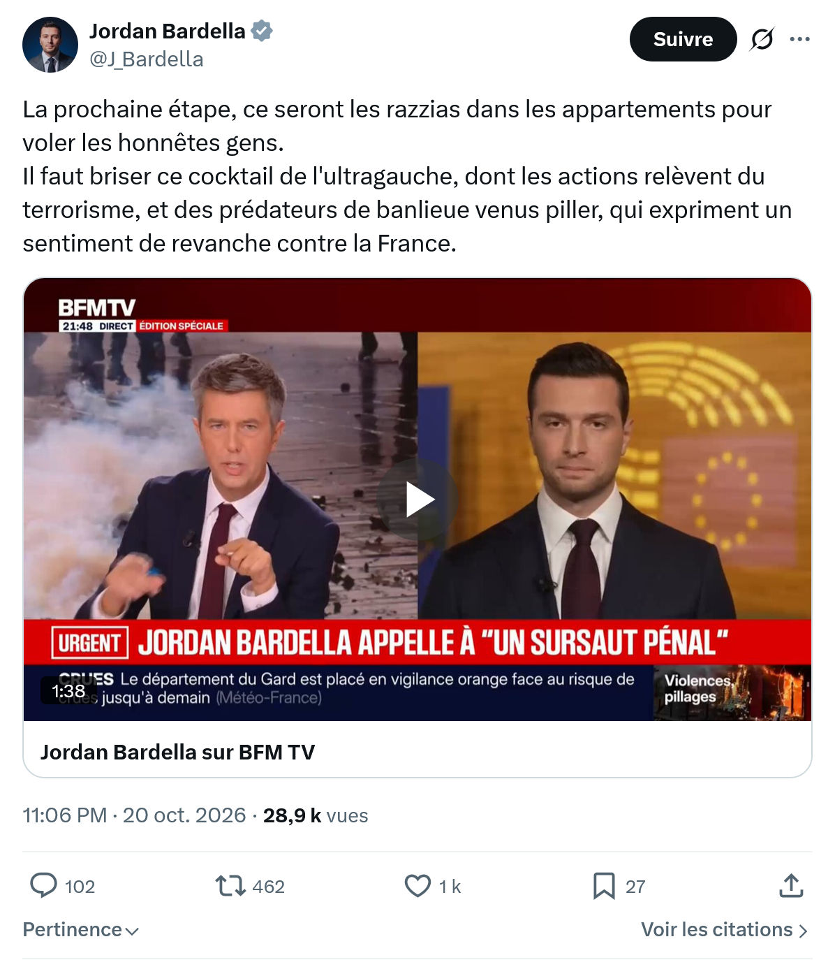 Jordan Bardella: La prochaine étape, ce seront...