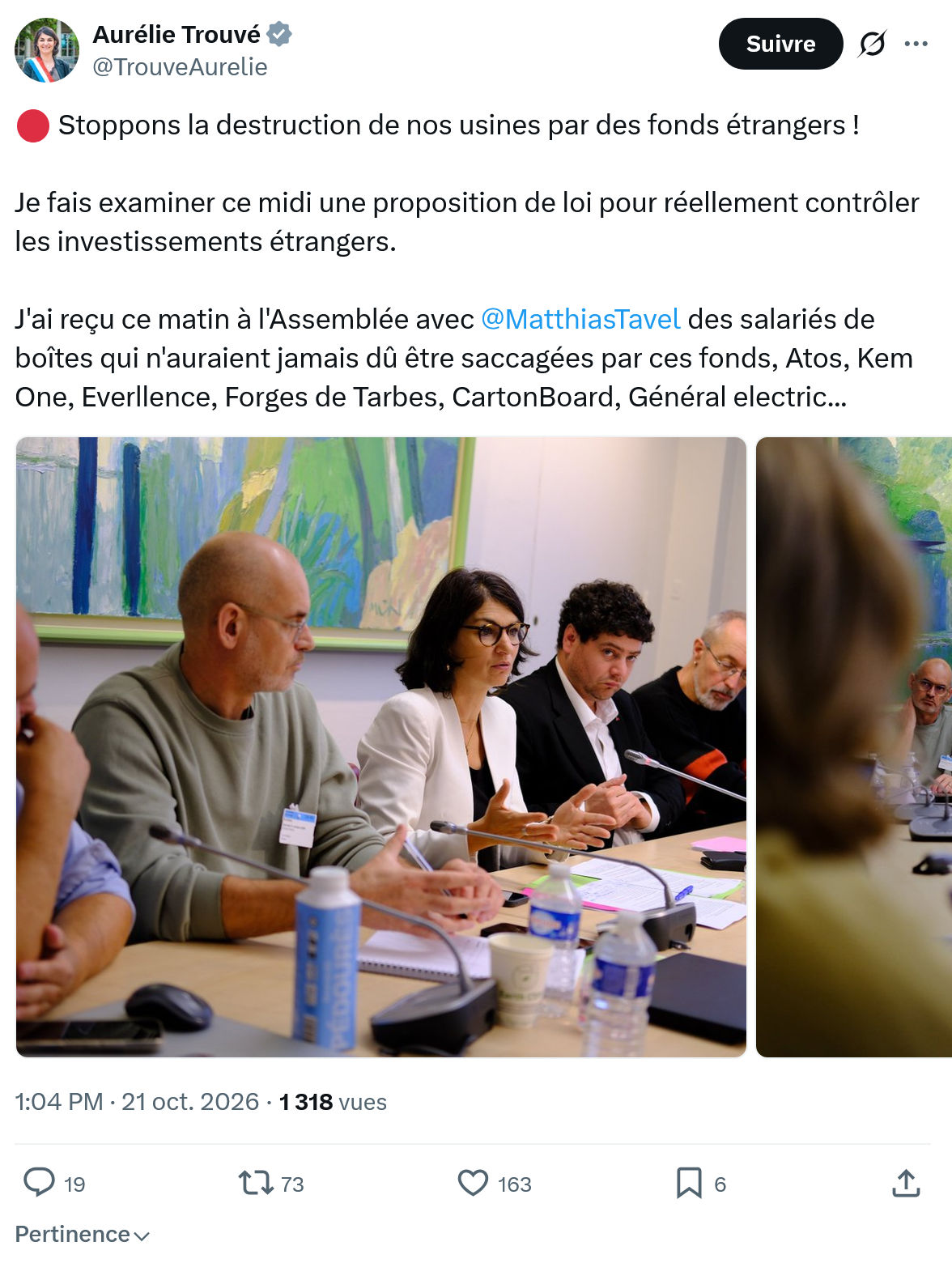 Aurélie Trouvé:  Stoppons la destruction...