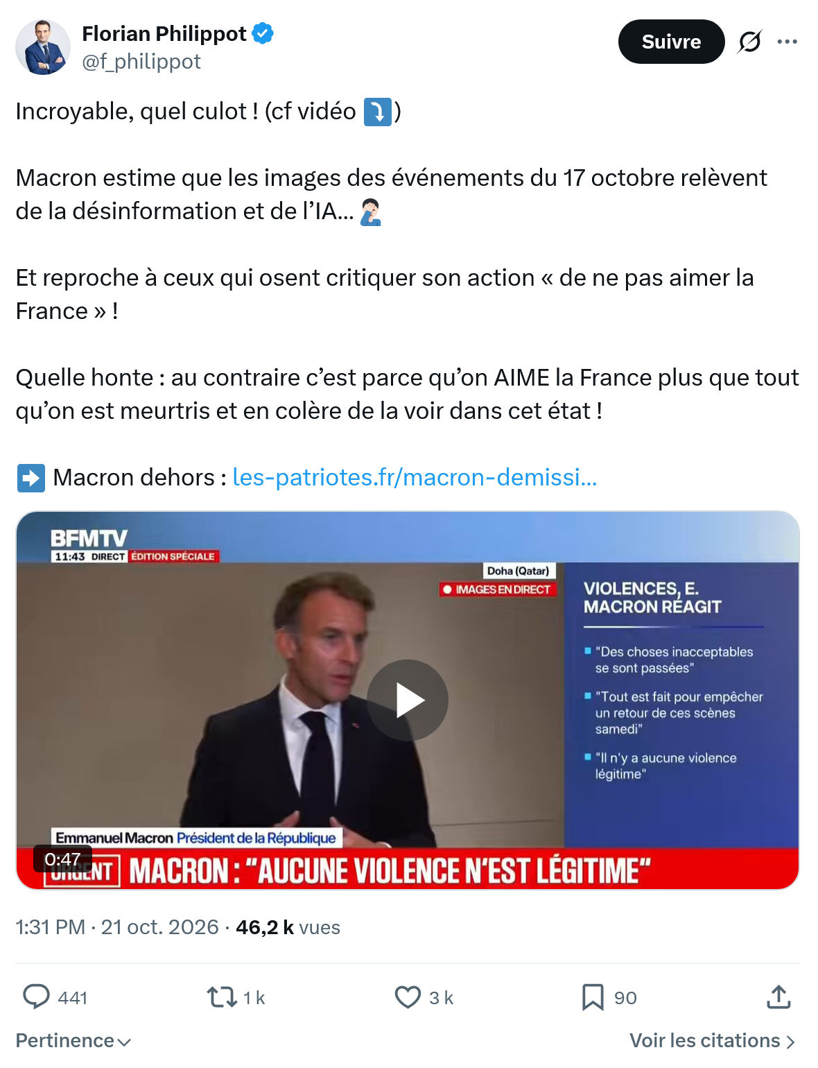 Florian Philippot: Incroyable, quel culot...
