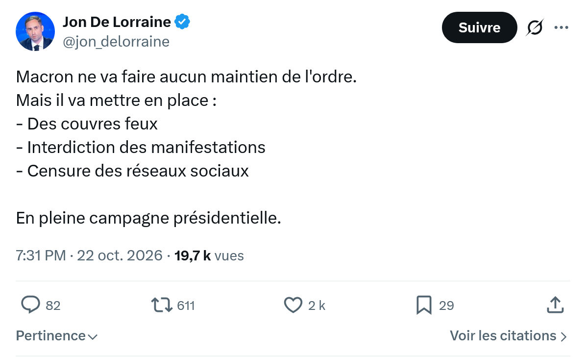 Jon De Lorraine: Macron ne va faire aucun...