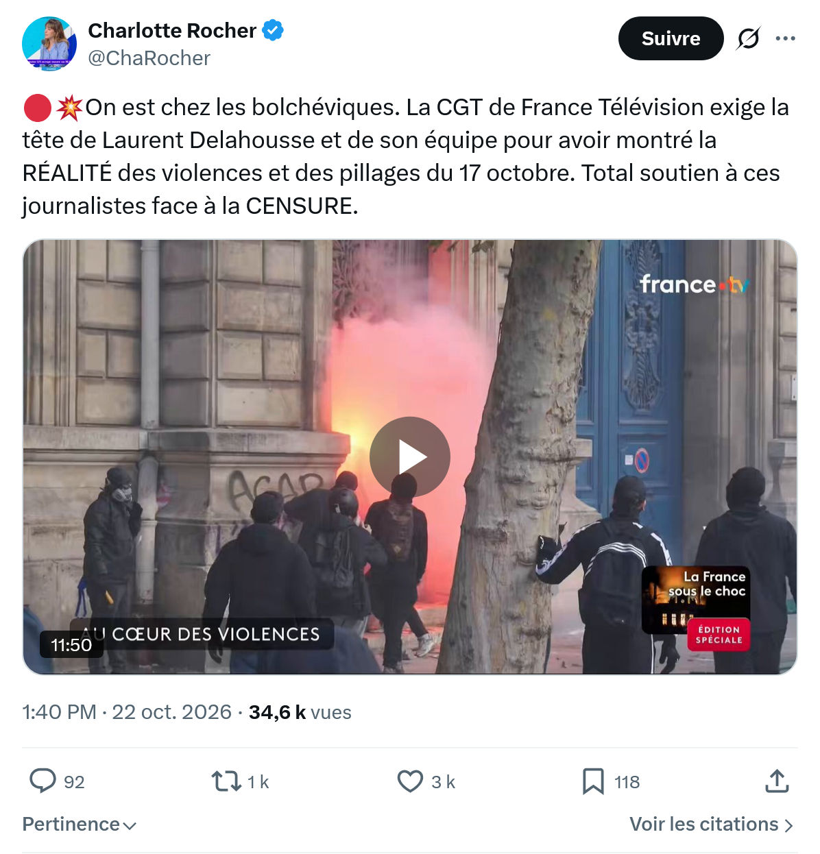 Charlotte Rocher: On est chez les bolchéviques...