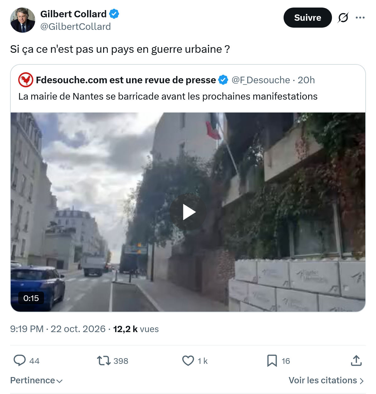 Gilbert Collard: Si ça ce n'est pas...