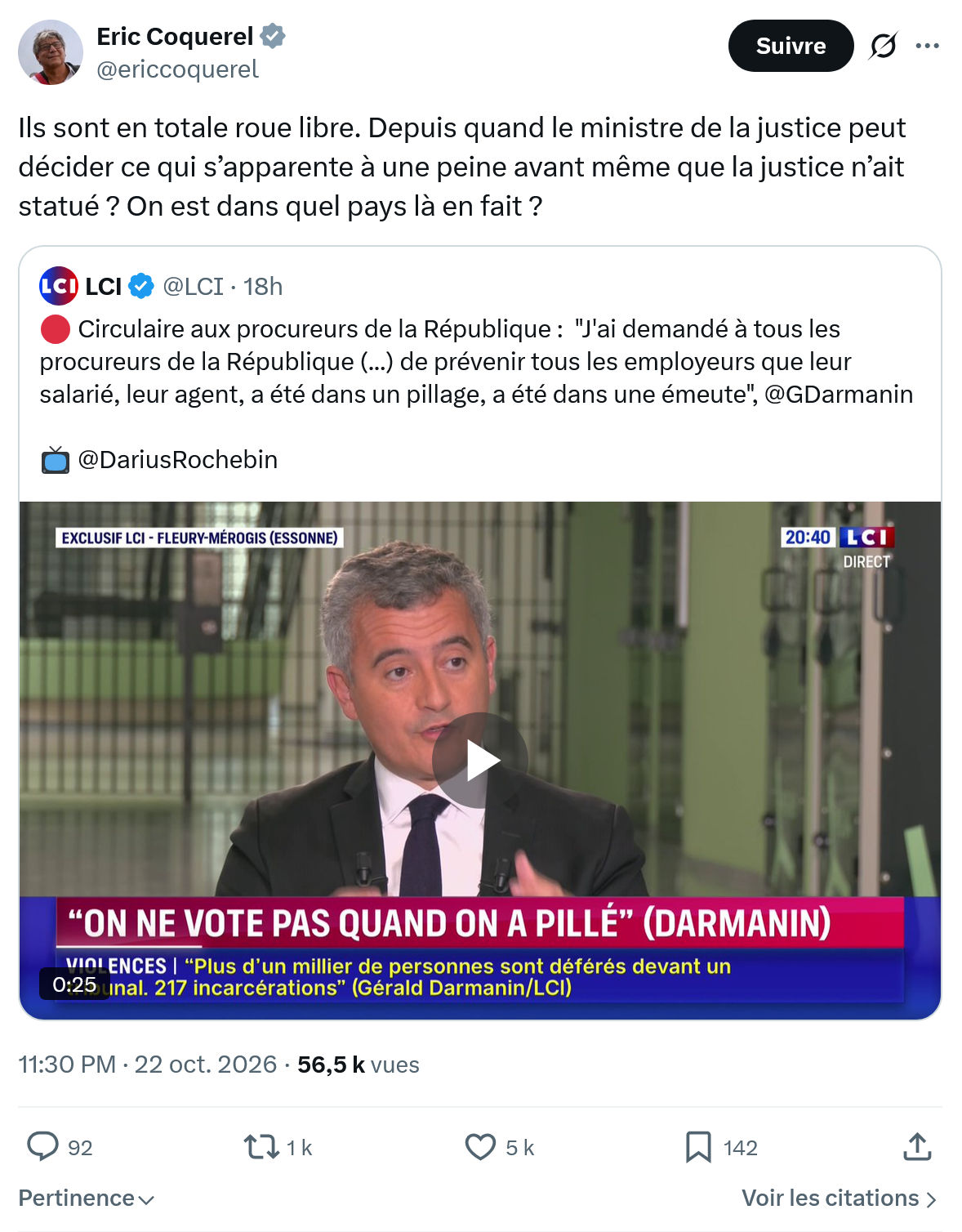 Eric Coquerel: Ils sont en totale roue libre...