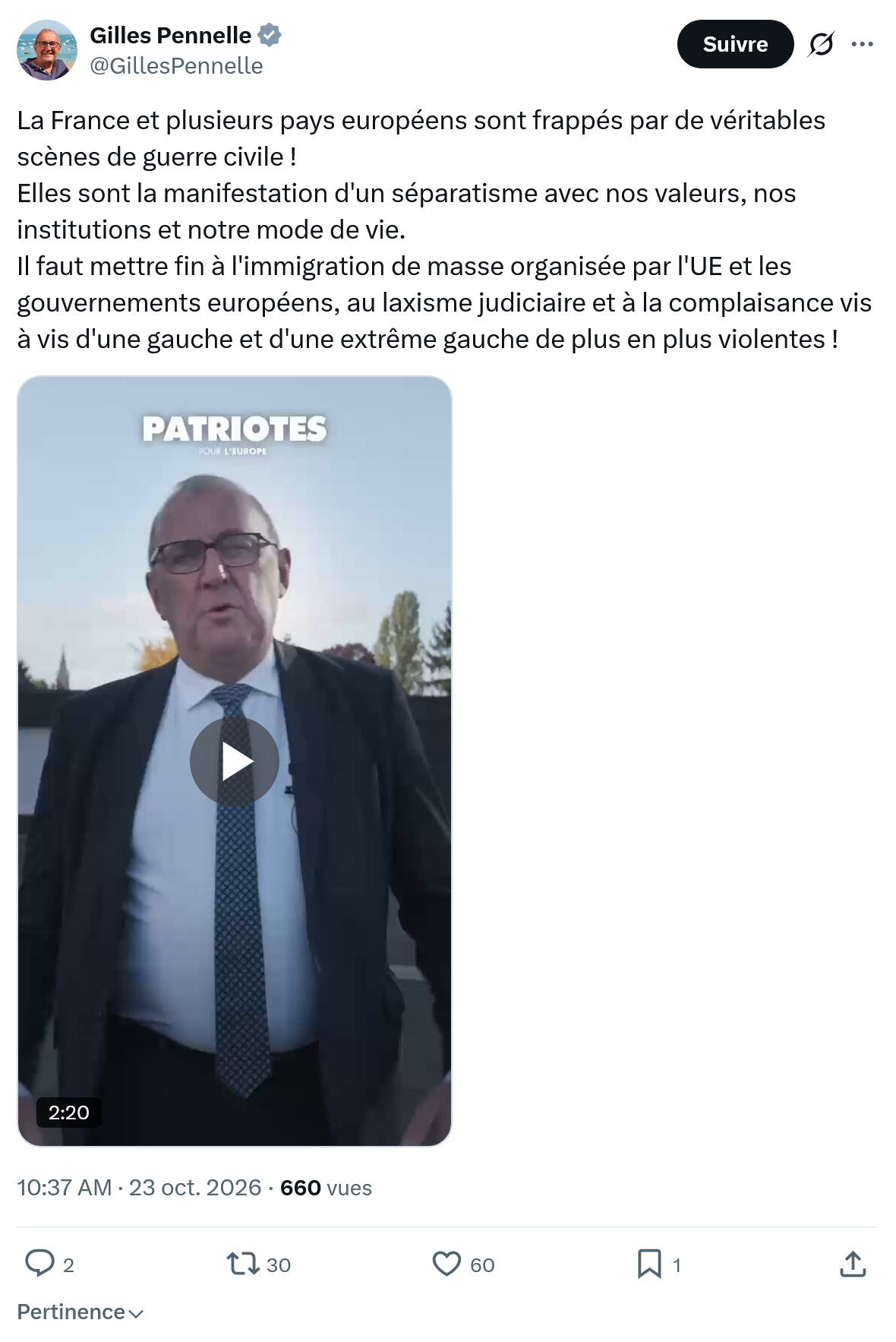 Gilles Pennelle: La France et plusieurs pays...