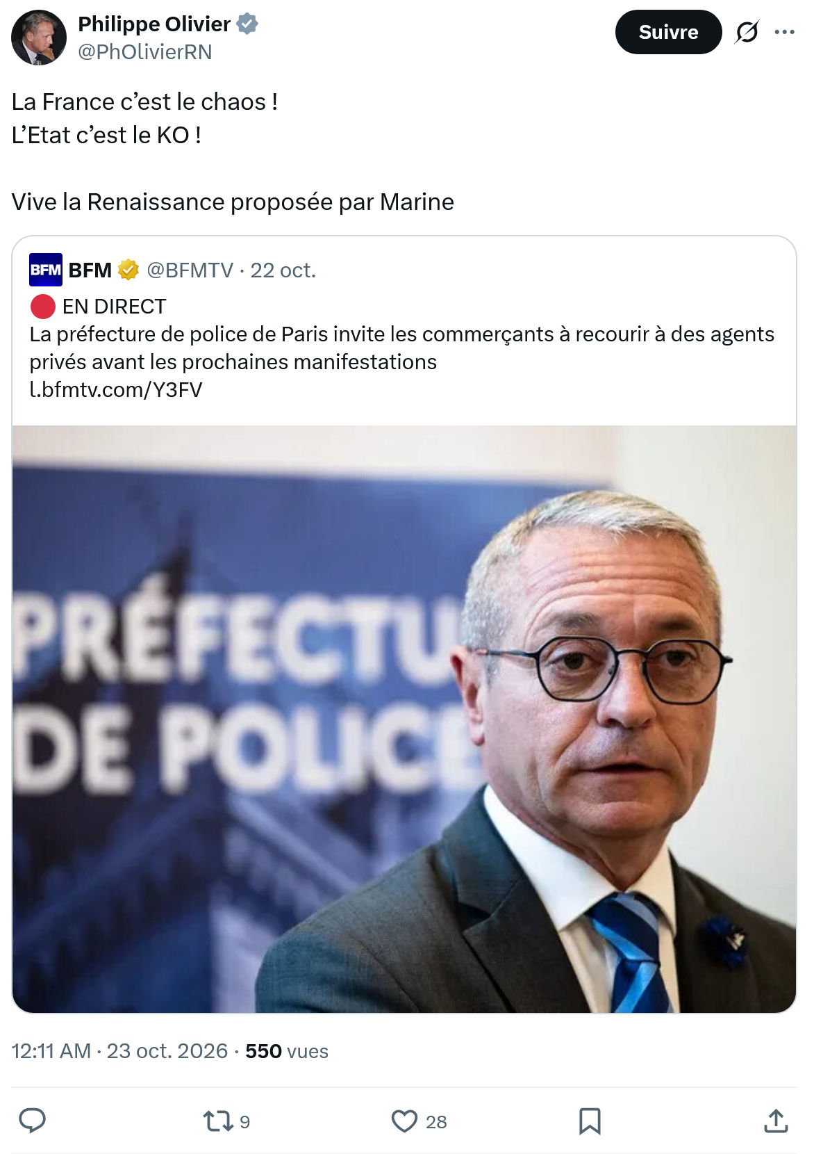 Philippe Olivier: La France c’est le chaos...
