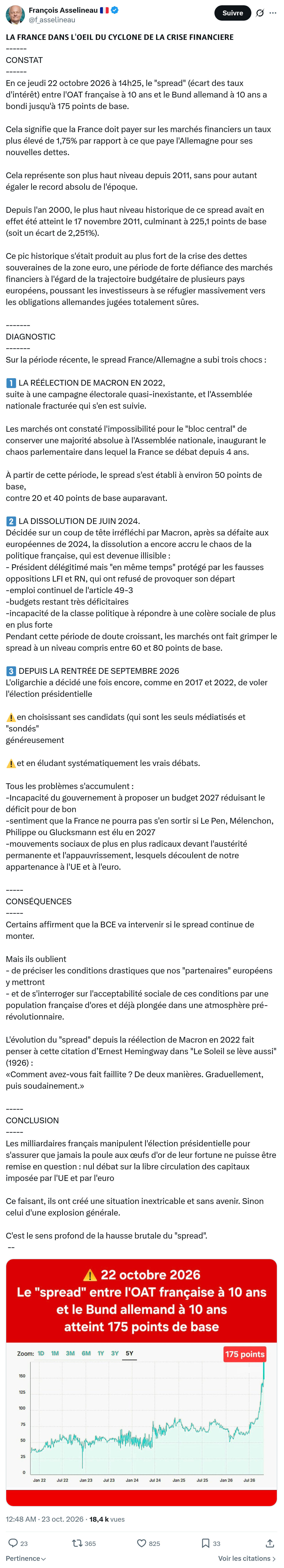 Francois Asselineau: 𝗟𝗔 𝗙𝗥𝗔𝗡𝗖𝗘 𝗗𝗔𝗡𝗦 𝗟'𝗢𝗘𝗜𝗟...