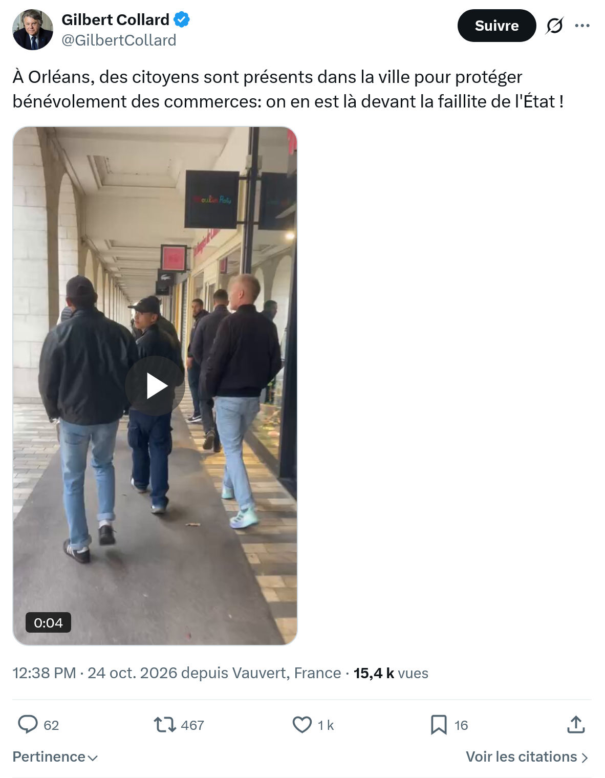 Gilbert Collard: À Orléans, des citoyens sont présents...