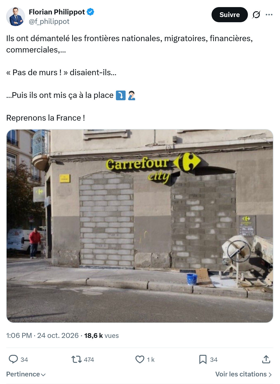 Florian Philippot: Ils ont démantelé les frontières...