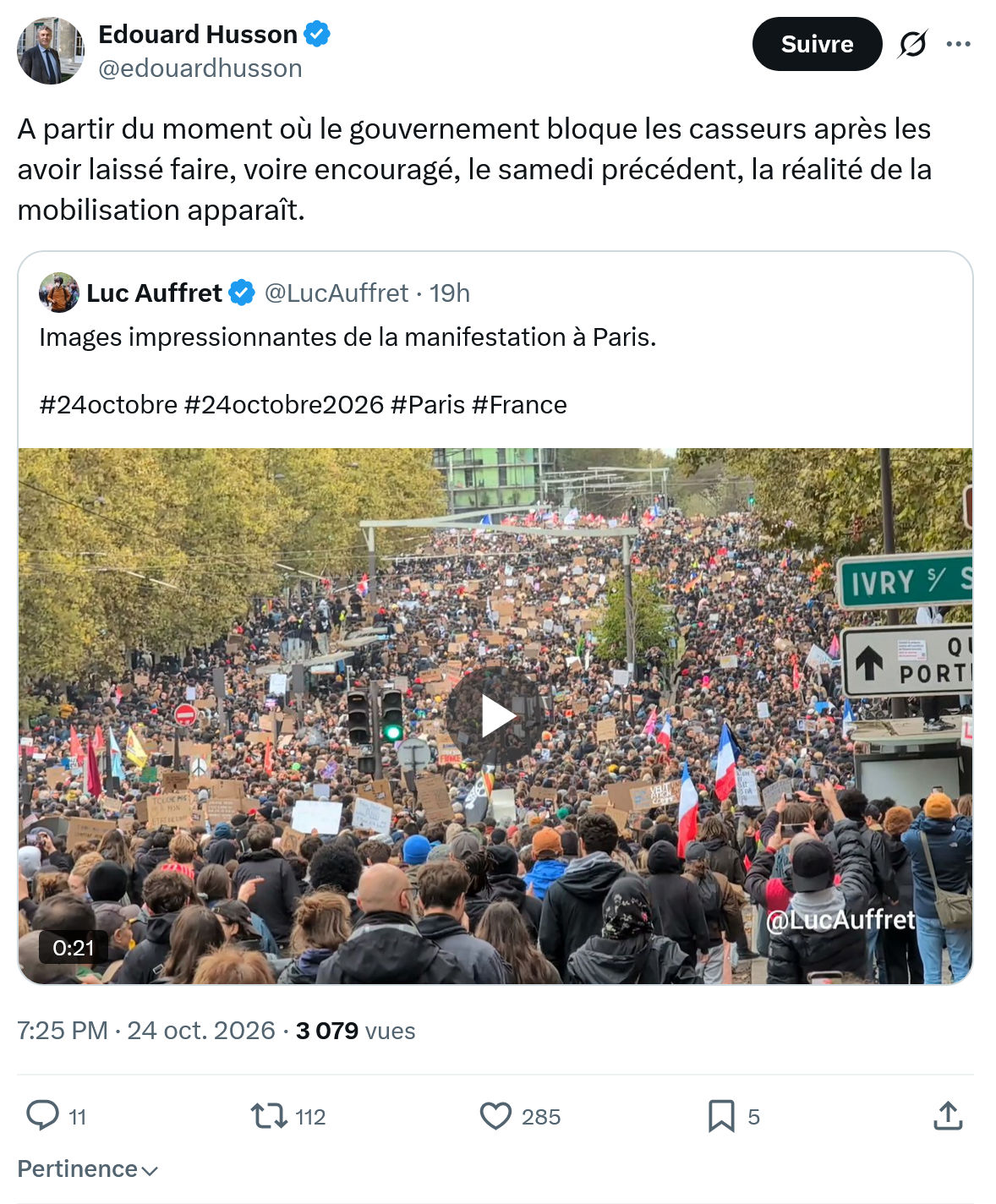 Édouard Husson: A partir du moment où le gouvernement...