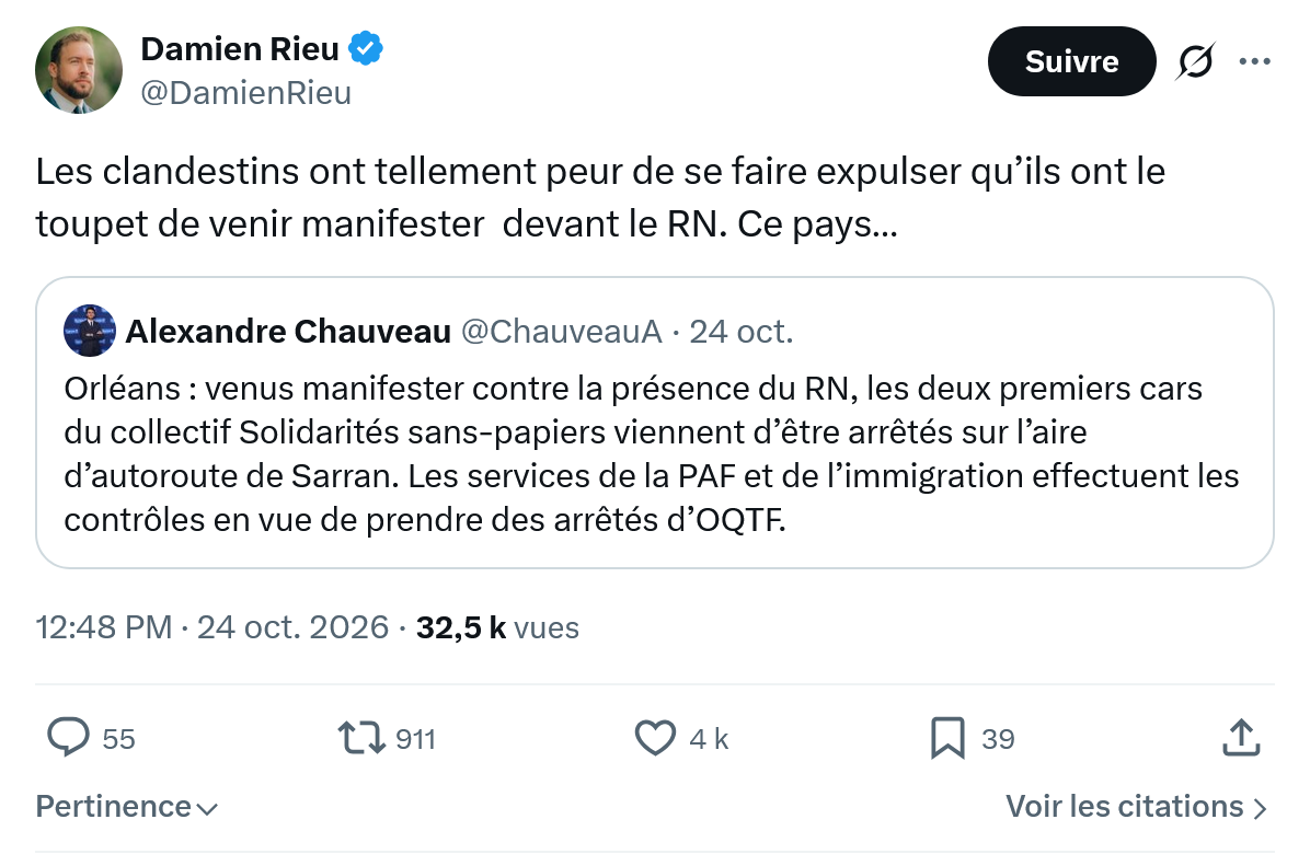 Damien Rieu: Les clandestins ont tellement...