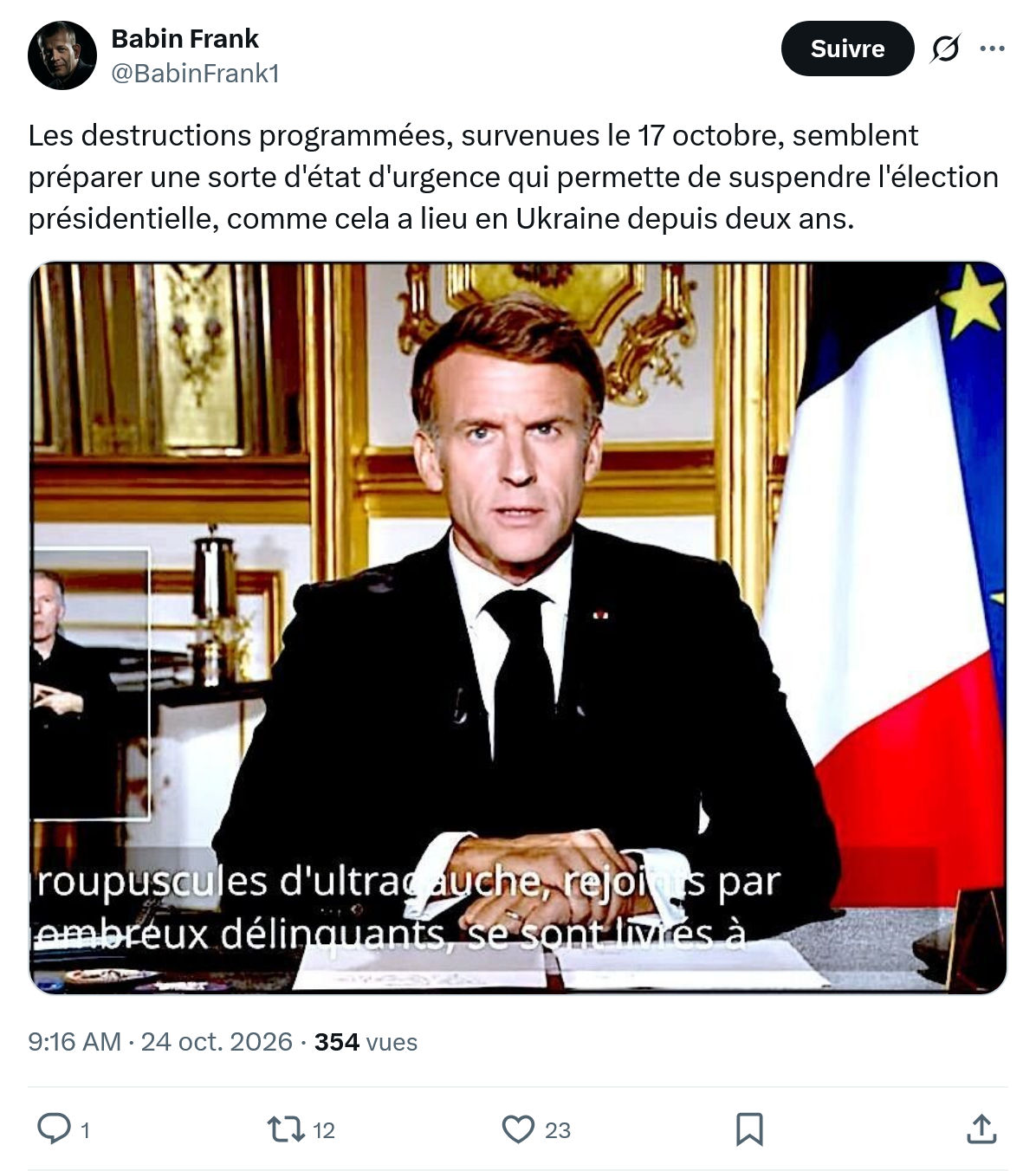 Frank Babin: Les destructions programmées...