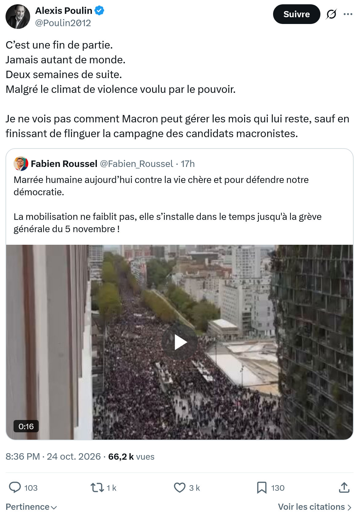 Alexis Poulin: C’est une fin de partie...