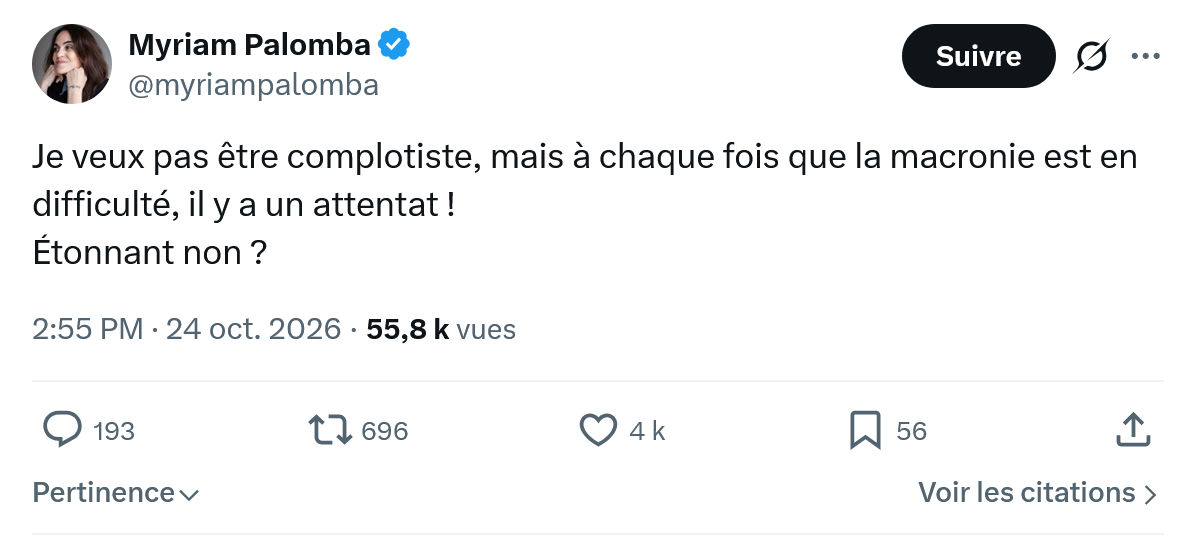 Myriam Palomba: Je veux pas être complotiste...