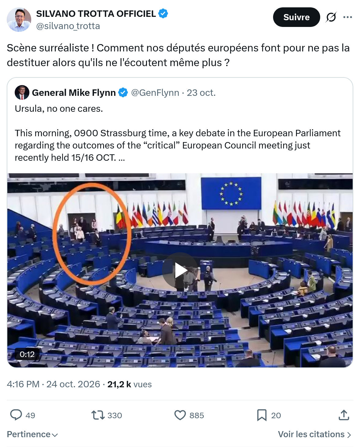 Silvano Trotta: Scène surréaliste ! Comment...