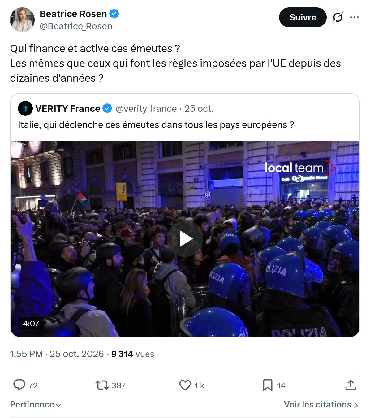 Béatrice Rosen: Qui finance et active...