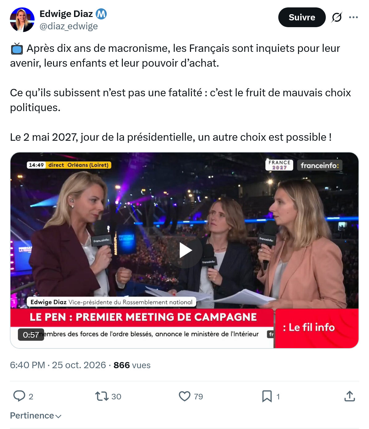 Edwige Diaz: Après dix ans de macronisme...