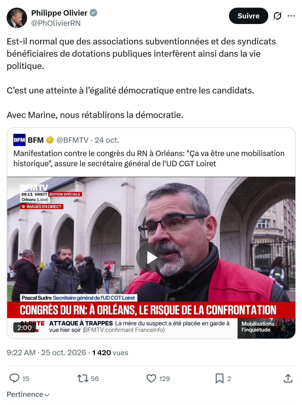 Philippe Olivier: Est-il normal que des associations...