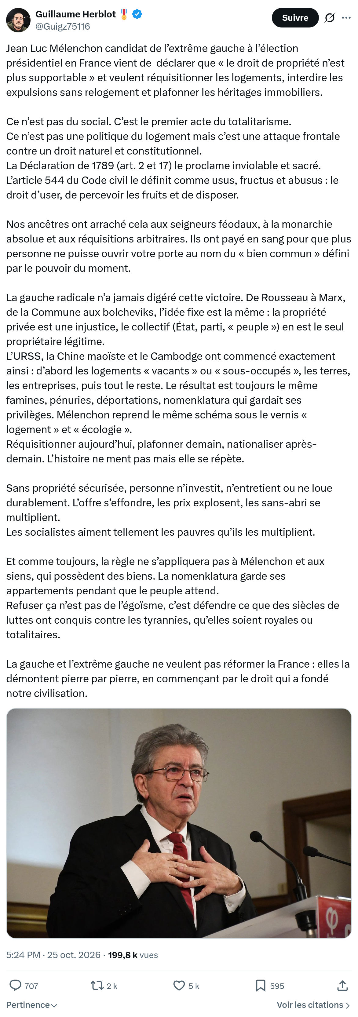 Guillaume Herblot: Jean Luc Mélenchon candidat...