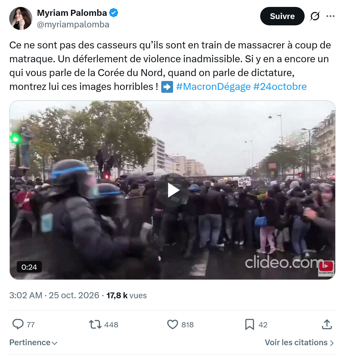 Myriam Palomba: Ce ne sont pas des casseurs...