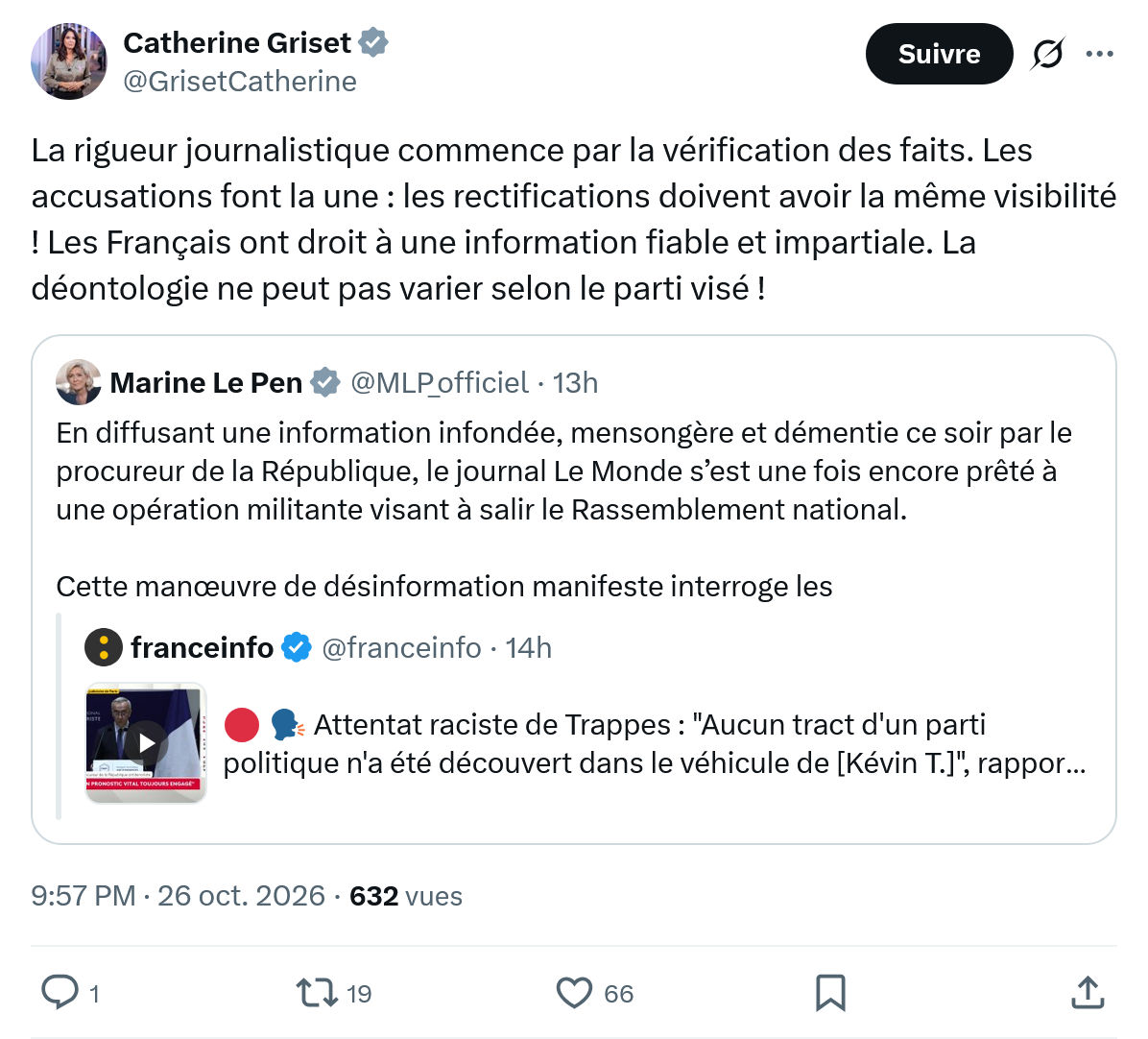 Catherine Griset: La rigueur journalistique...