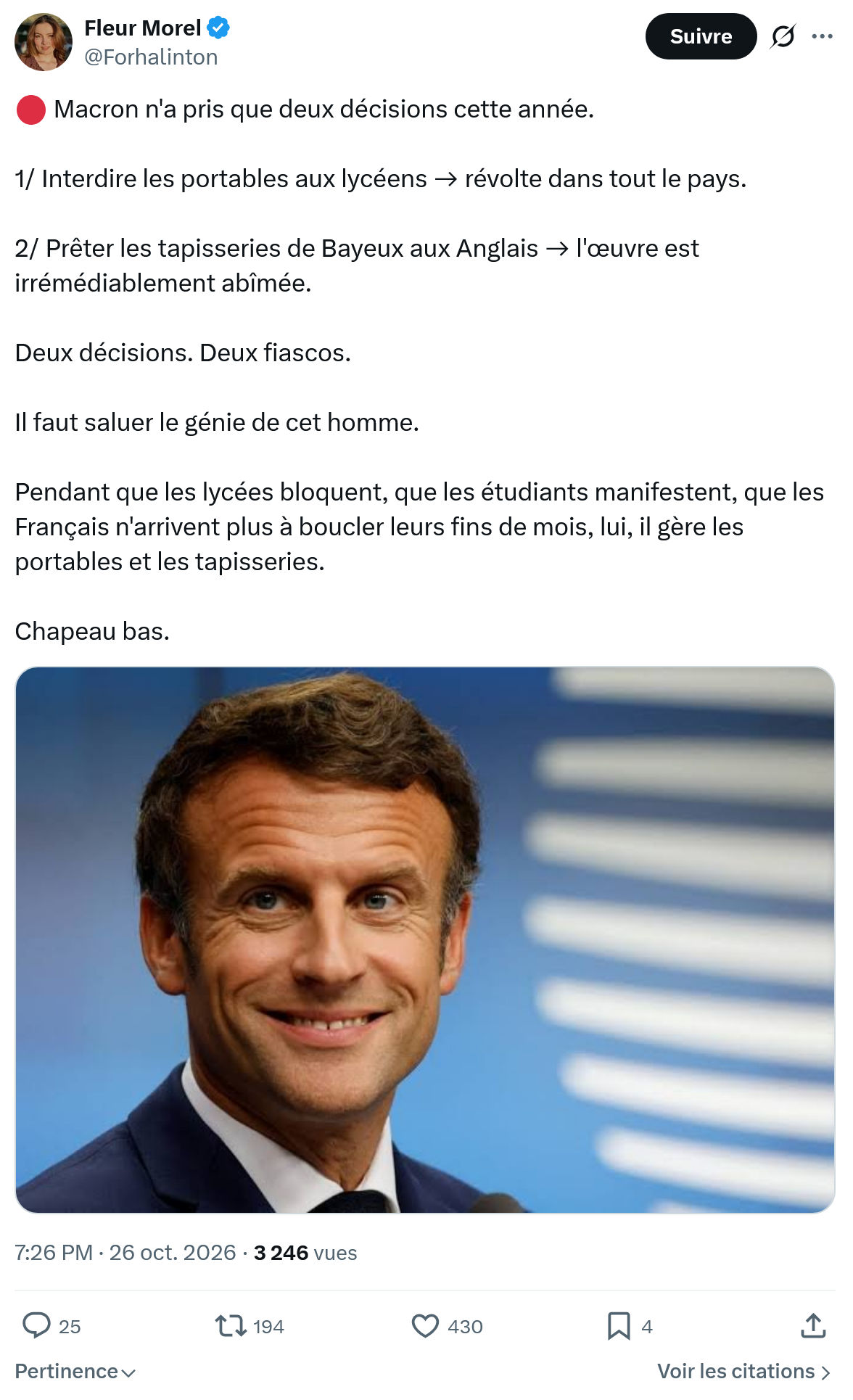 Fleur Morel: Macron n'a pris que deux décisions...