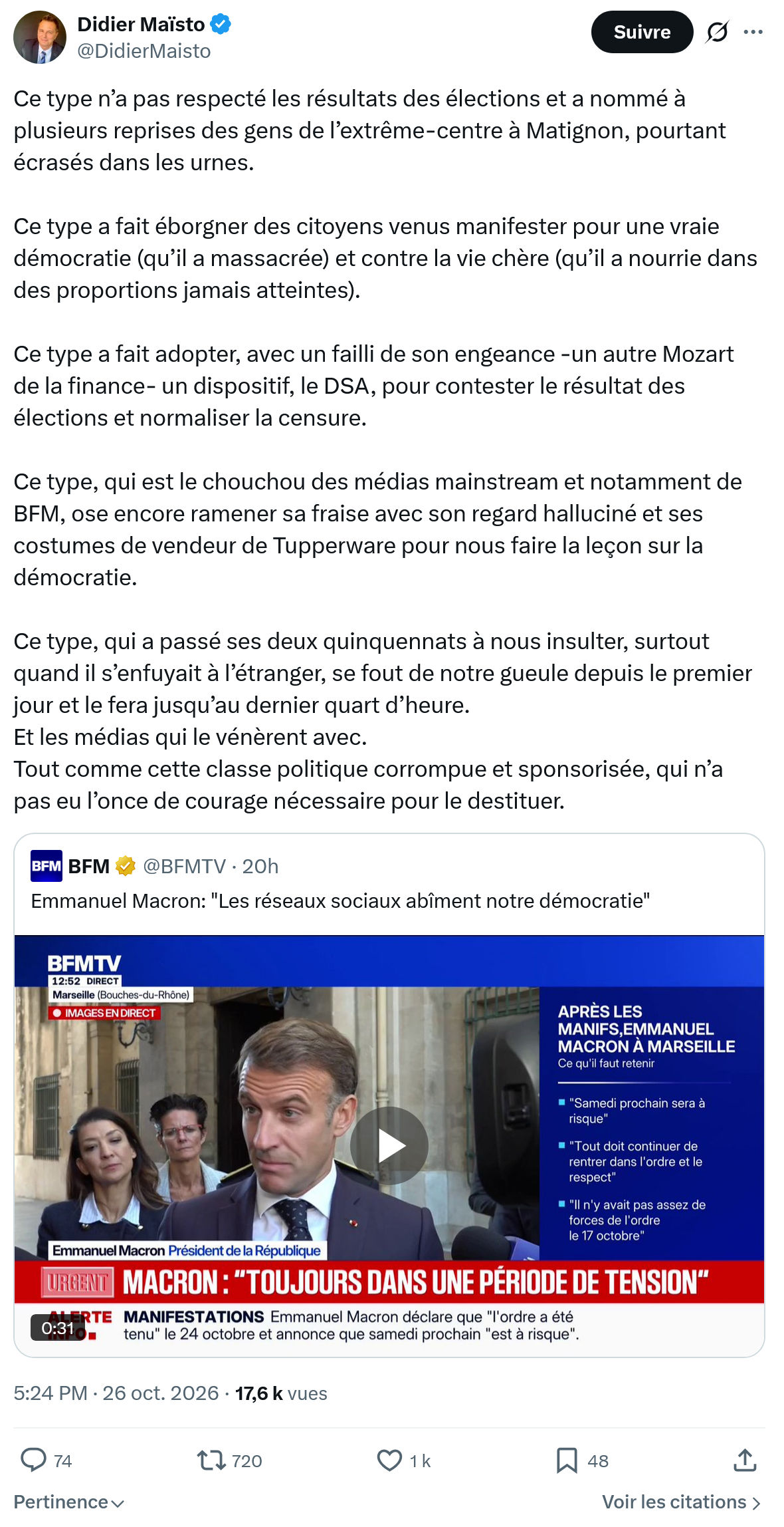 Didier Maïsto: Ce type n’a pas respecté...