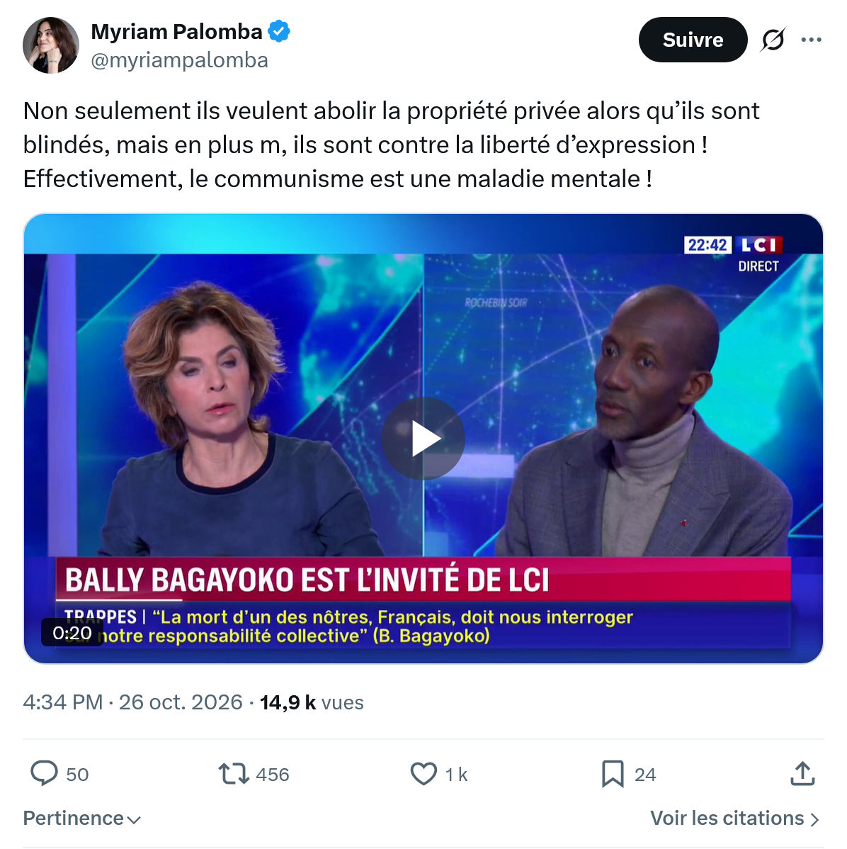 Myriam Palomba: Non seulement ils veulent...