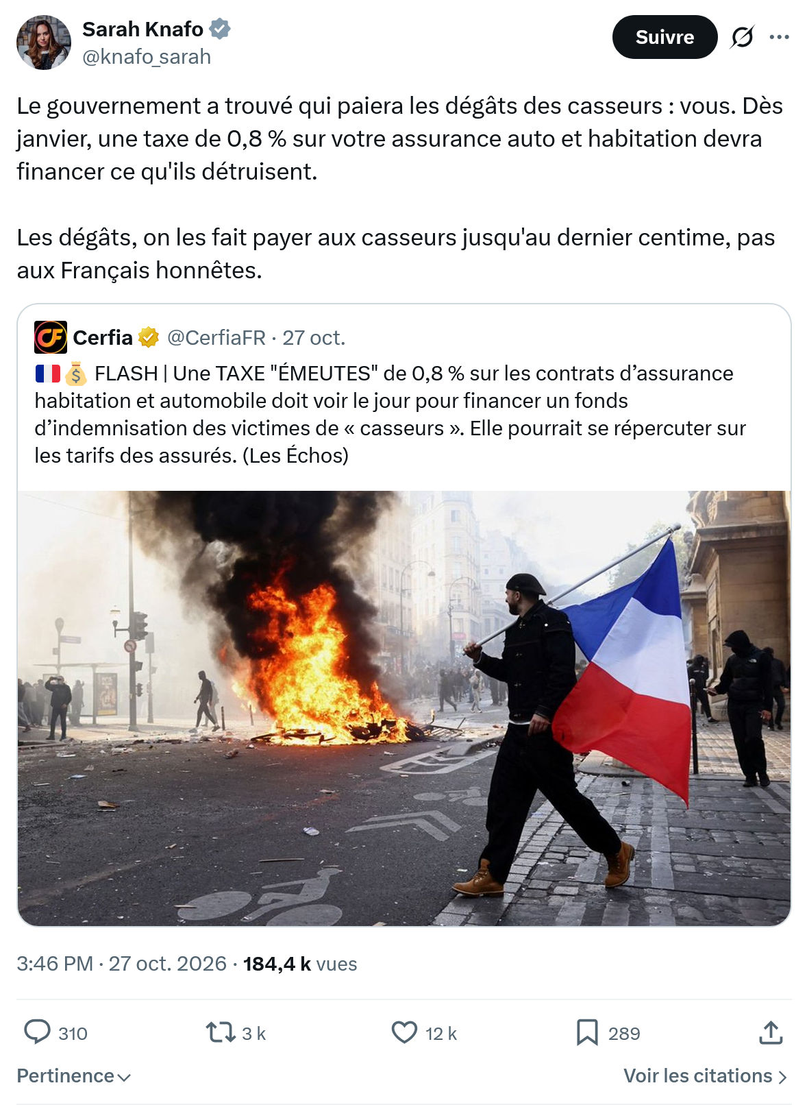 Sarah Knafo: Le gouvernement a trouvé...
