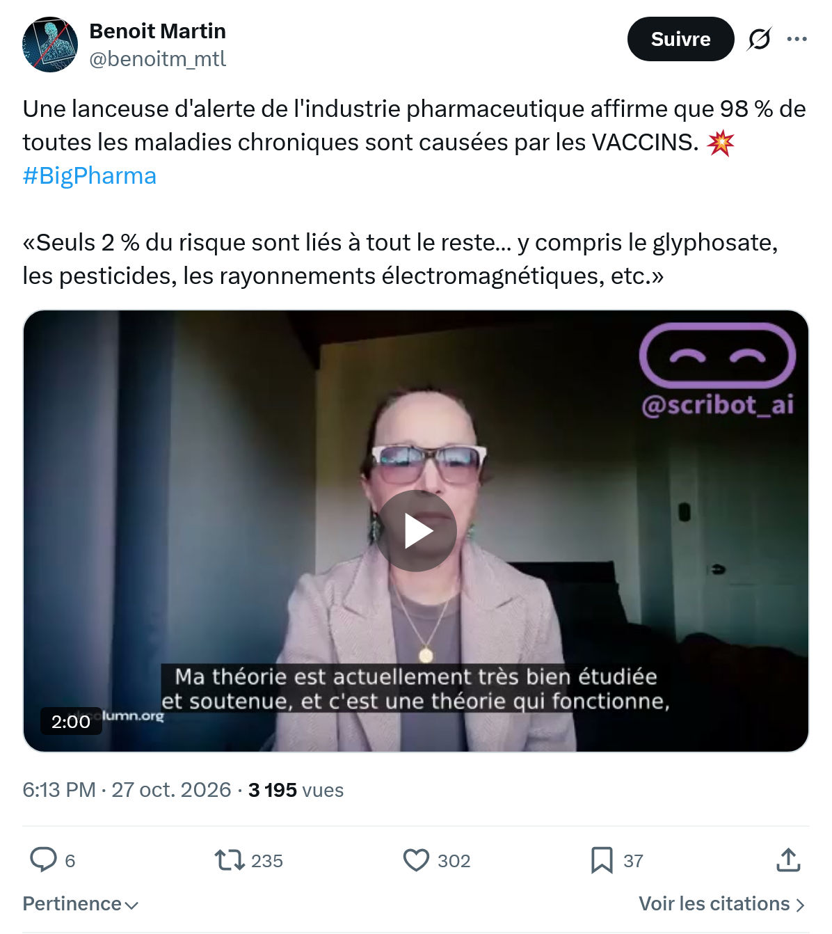 Benoît Martin: Une lanceuse d'alerte...