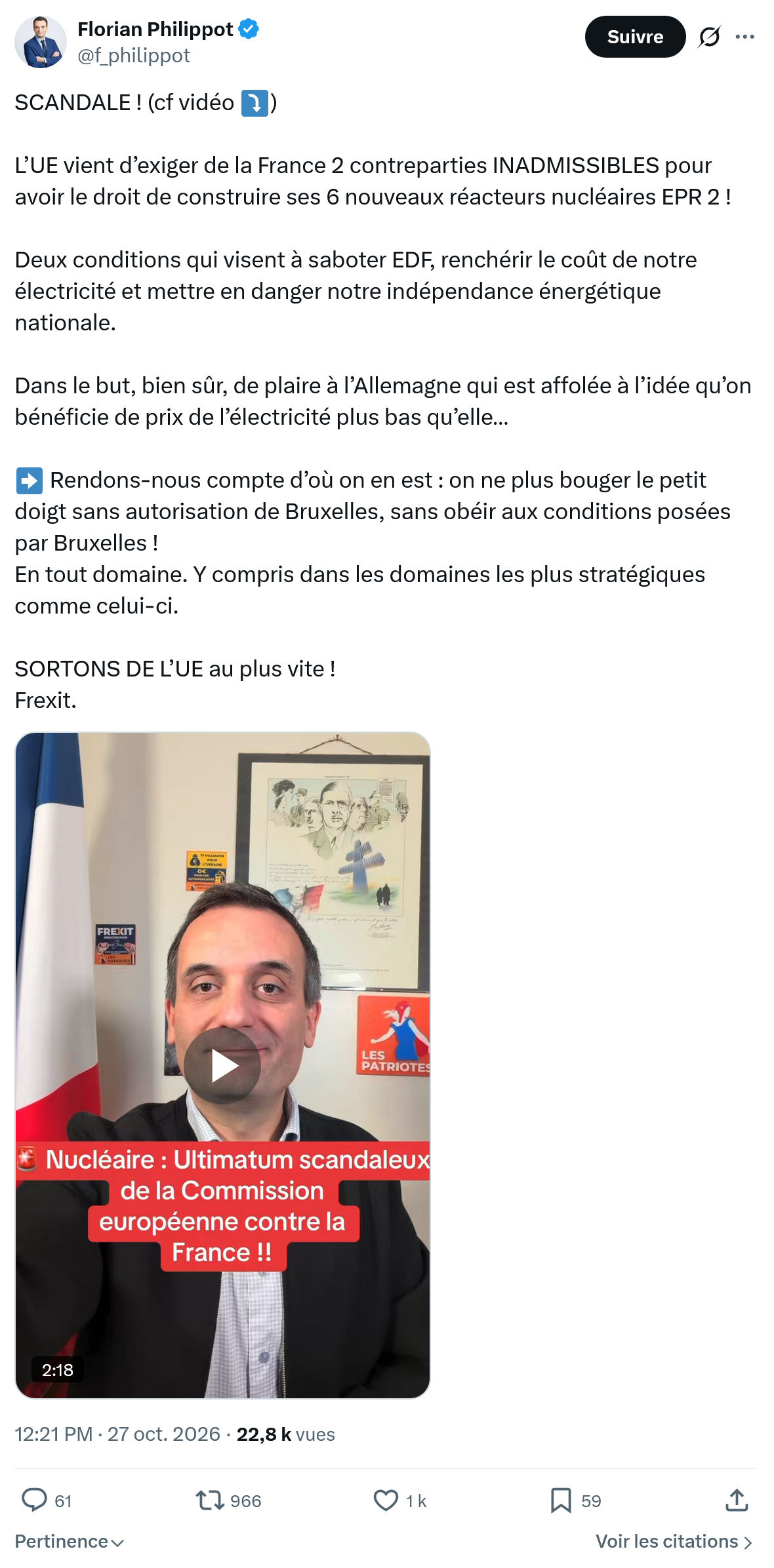 Florian Philippot: SCANDALE...