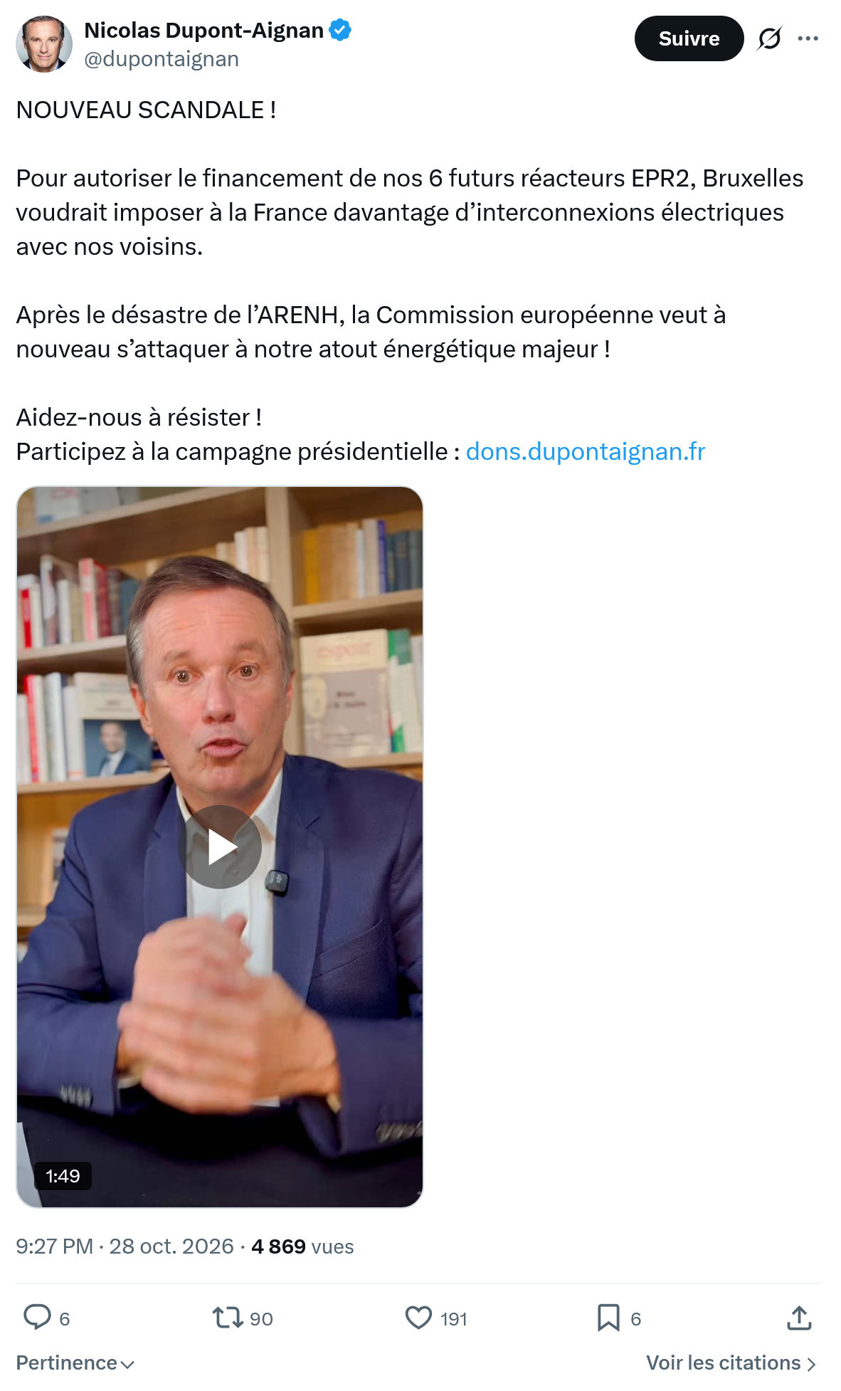 Nicolas Dupont-Aignan: NOUVEAU SCANDALE...