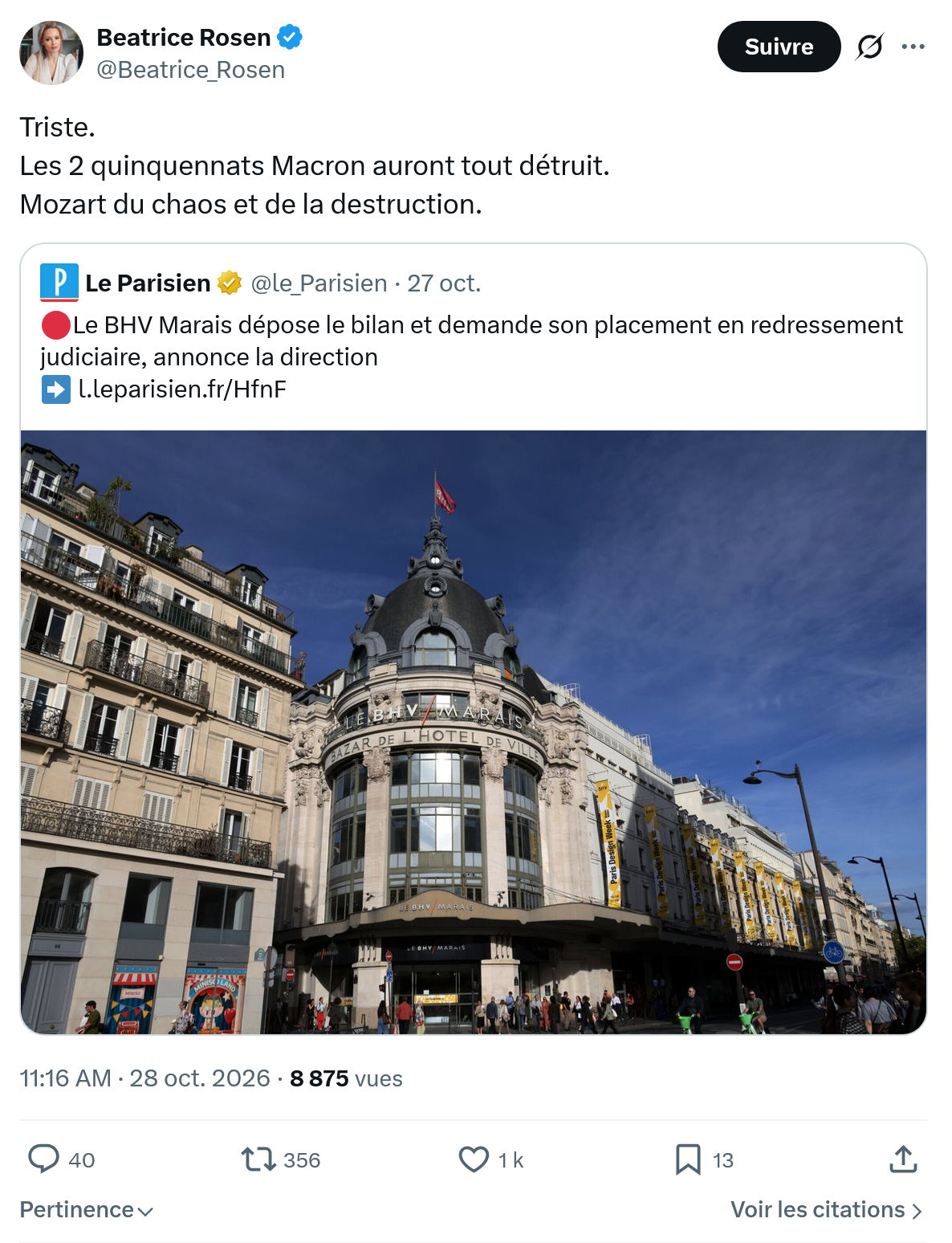 Béatrice Rosen: Triste...