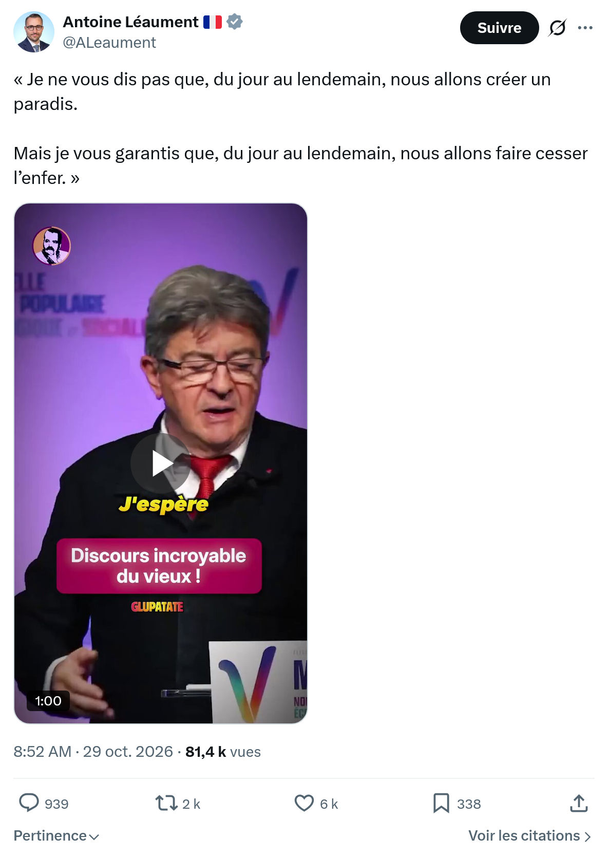 Antoine Léaument: « Je ne vous dis pas que, du jour au lendemain...