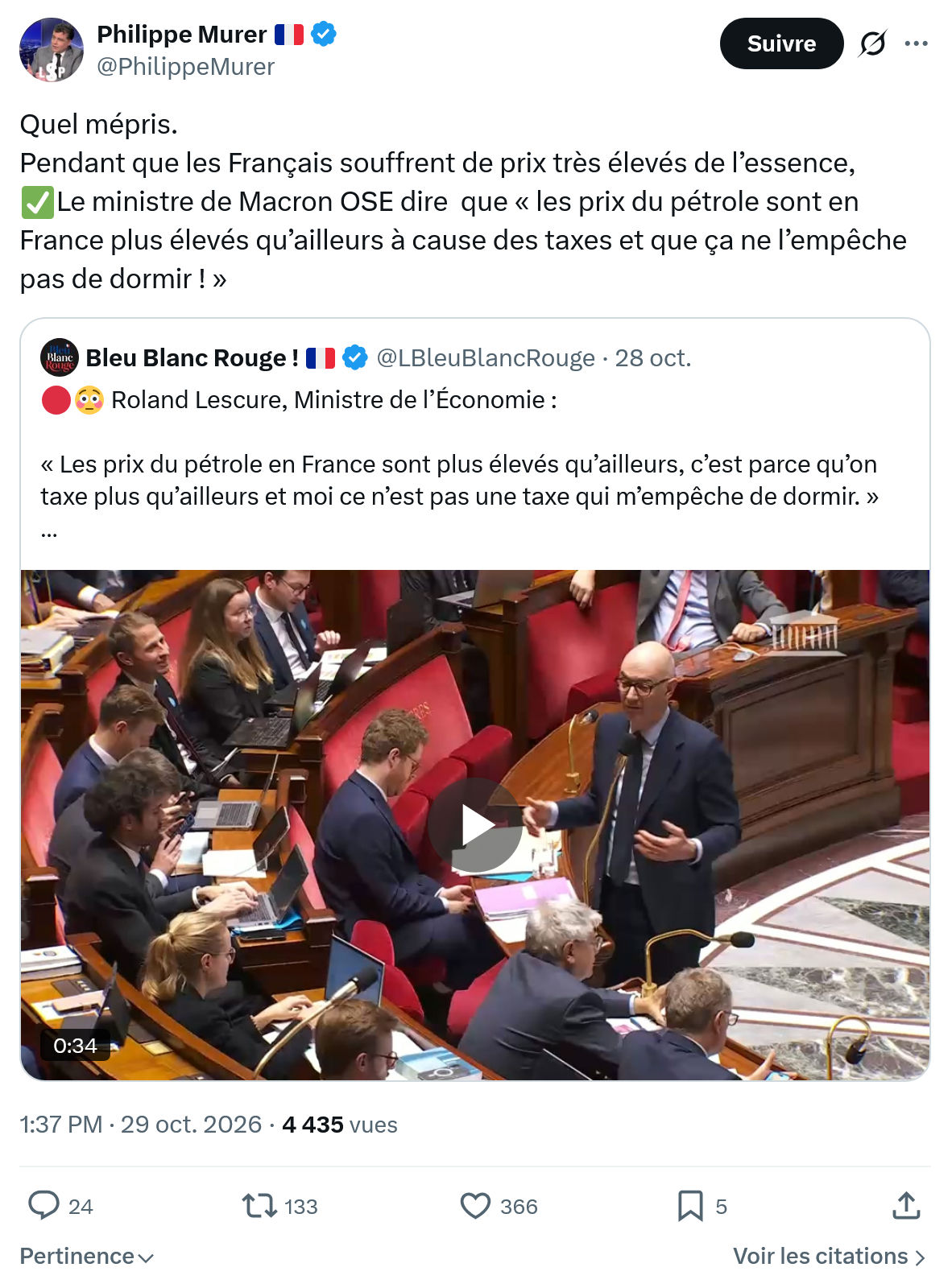 Philippe Murer: Quel mépris...