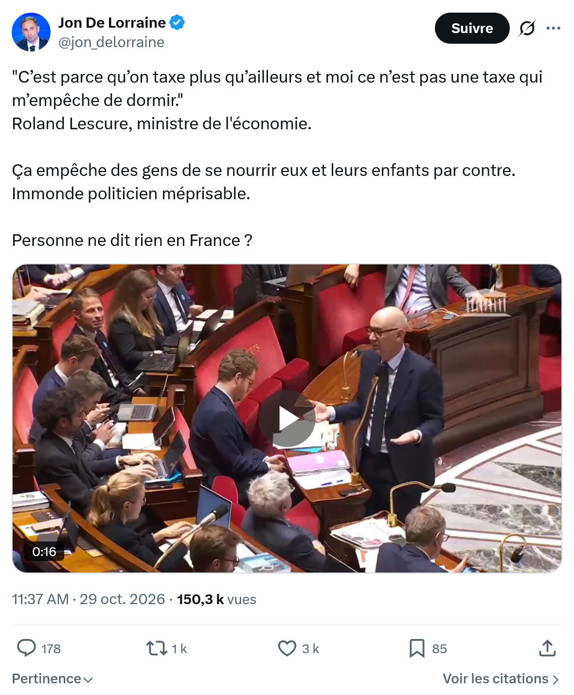 Jon De Lorraine: C’est parce qu’on taxe...