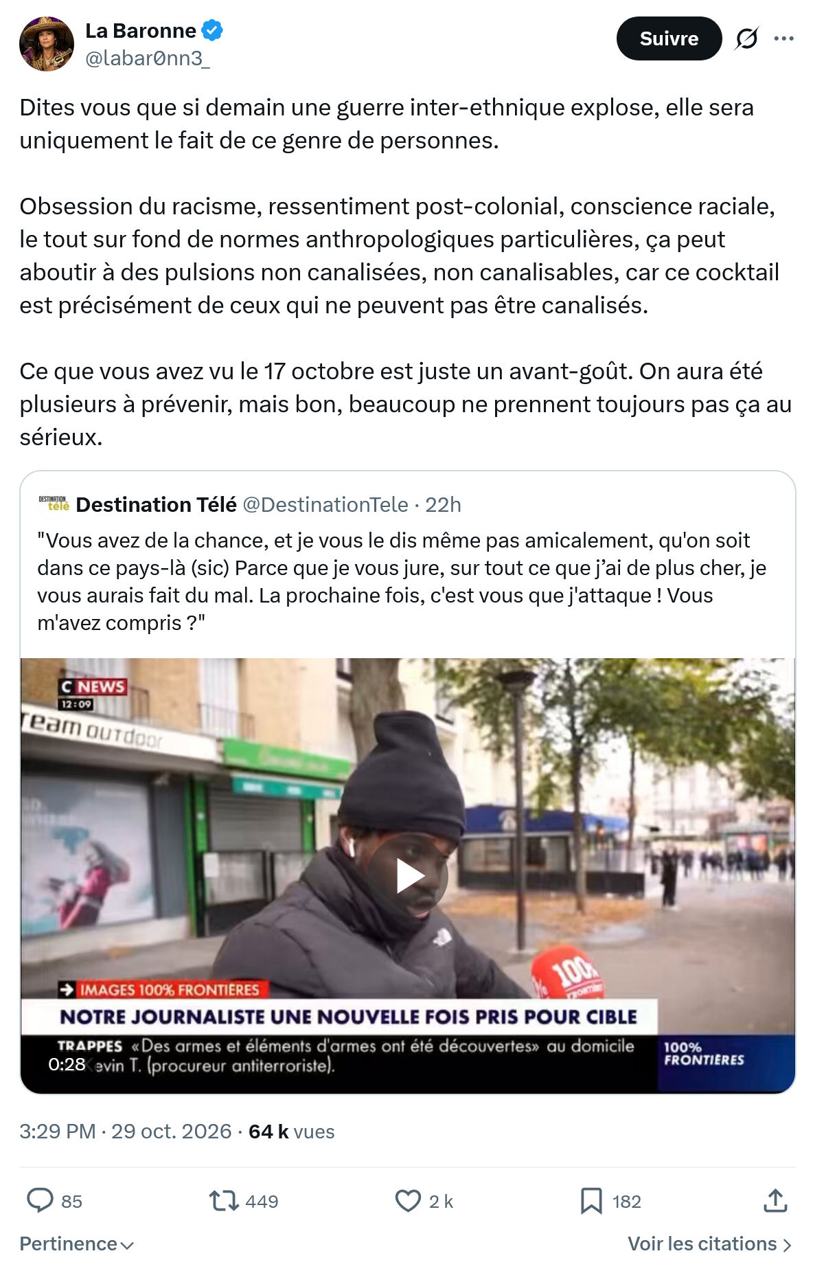 La Baronne: Dites vous que si demain...