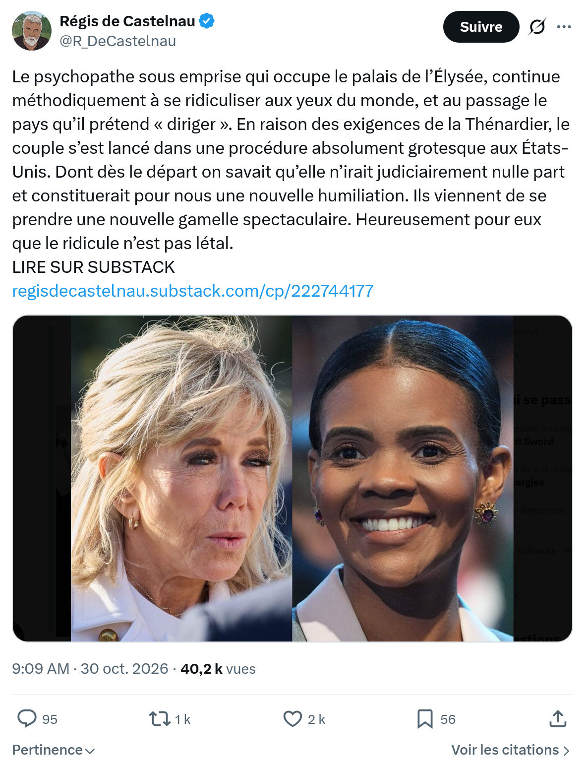 Régis de Castelnau: Le psychopathe sous emprise...