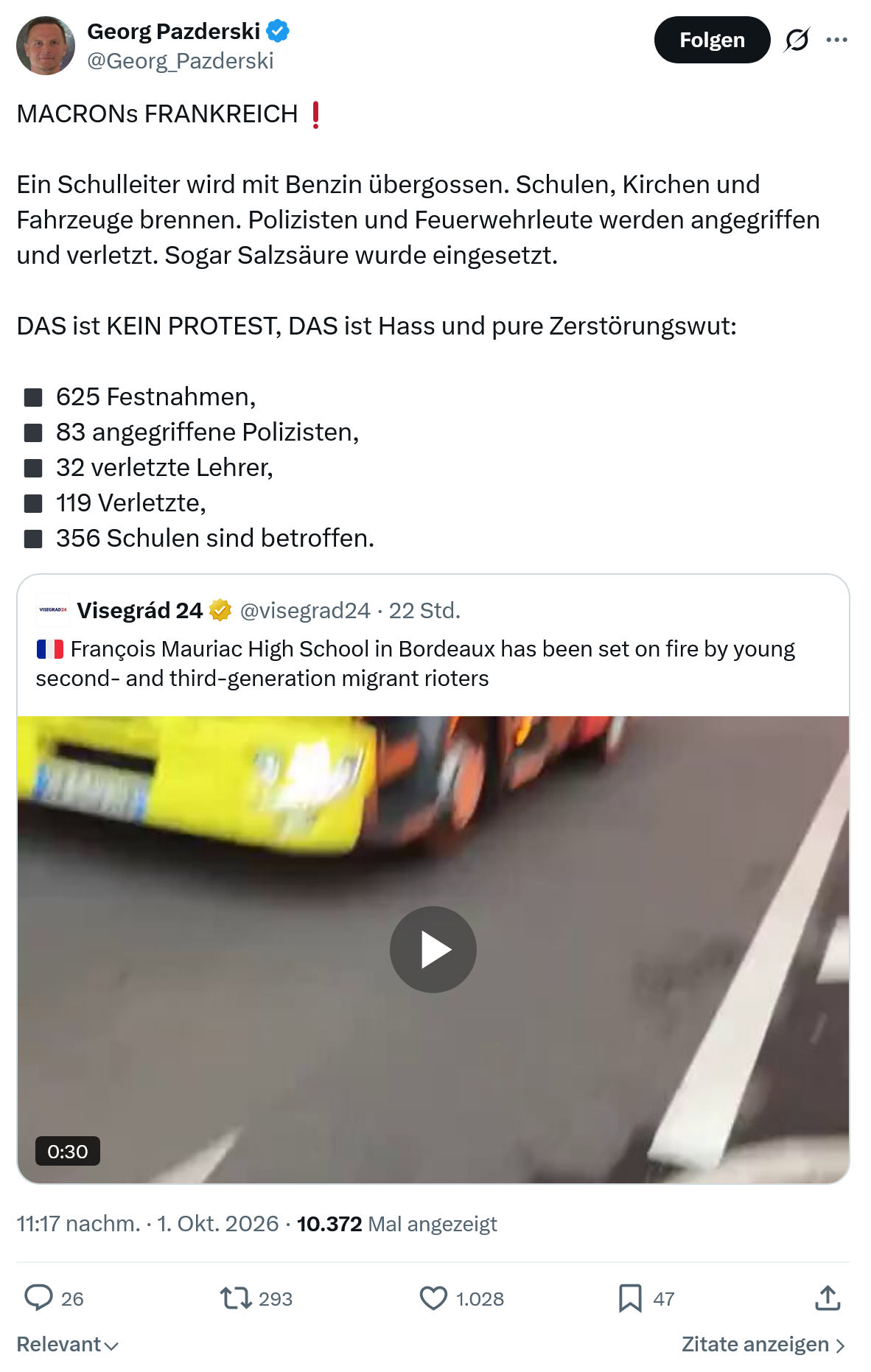 Georg Pazderski: MACRONs FRANKREICH...