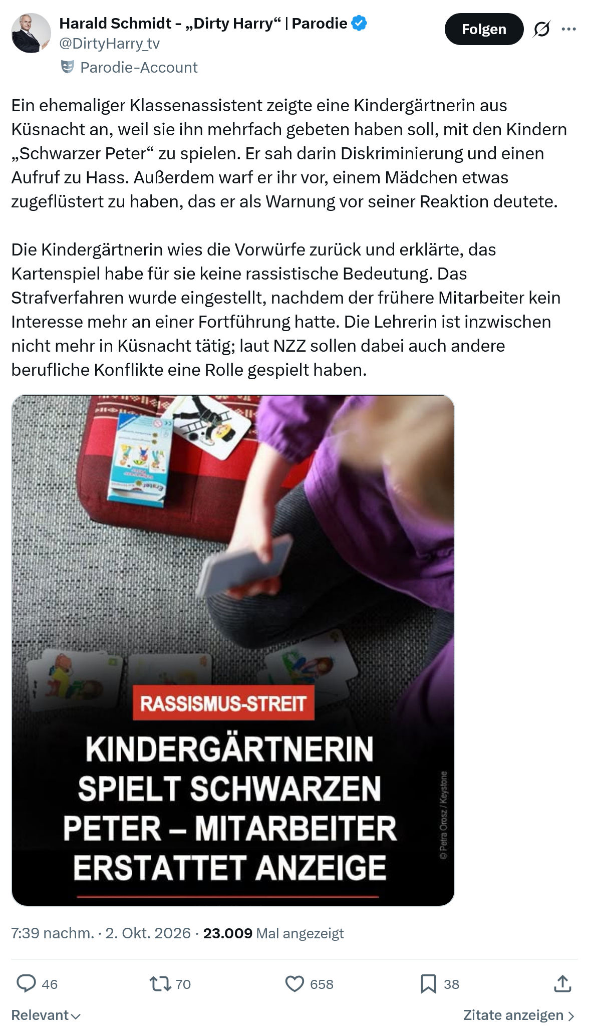 Harald Schmidt: Ein ehemaliger Klassenassistent...