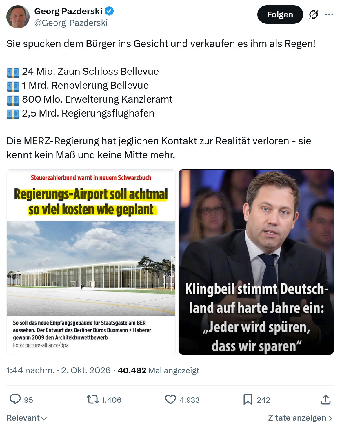Georg Pazderski: Sie spucken dem Bürger ins Gesicht...
