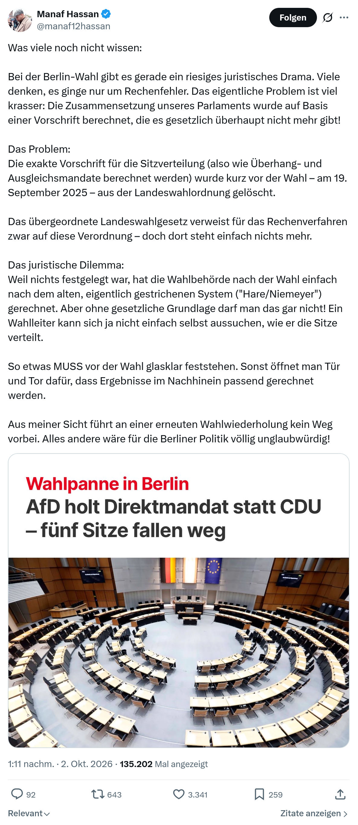 Manaf Hassan: Was viele noch nicht wissen...