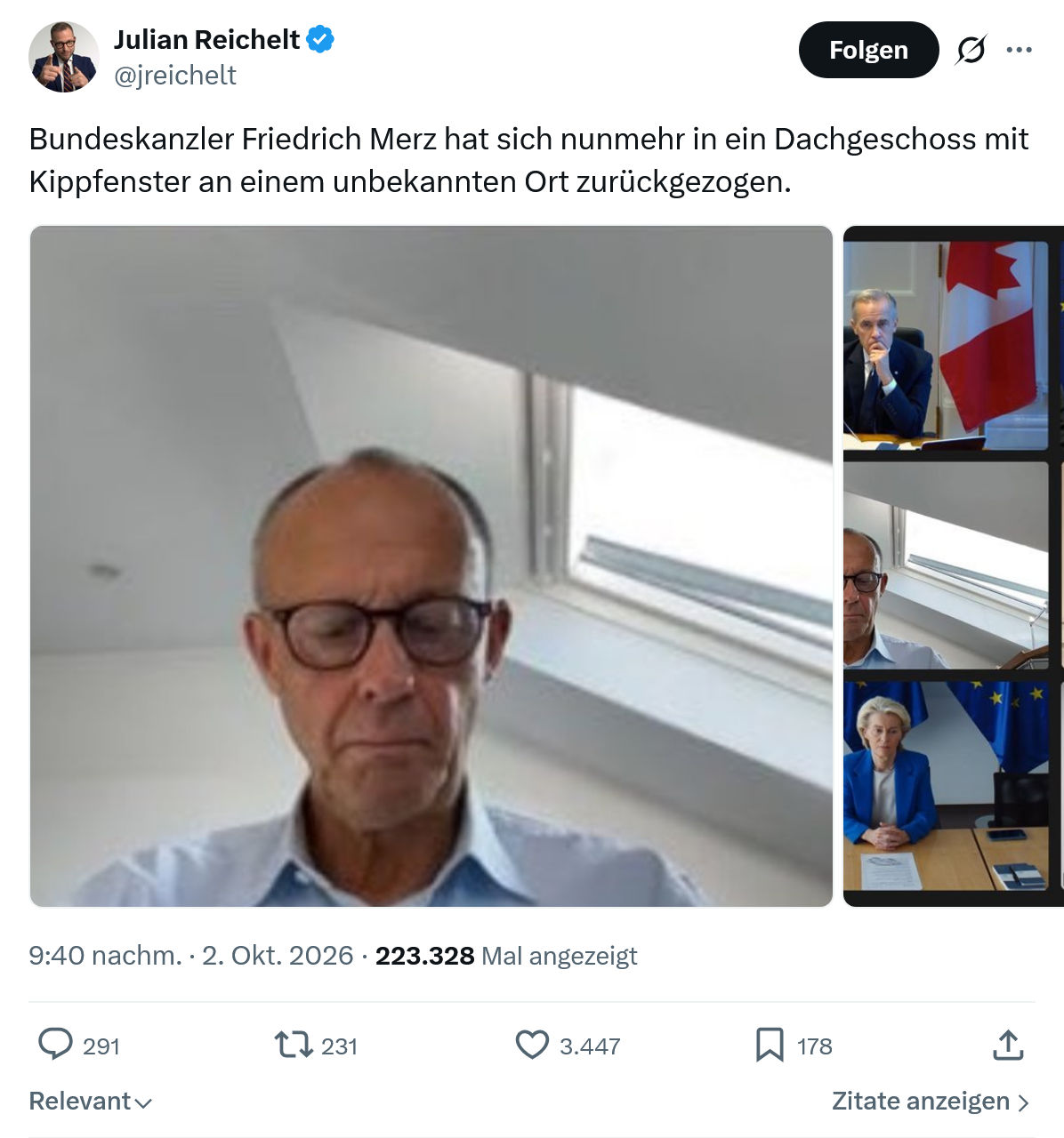 Julian Reichelt: Bundeskanzler Friedrich Merz...