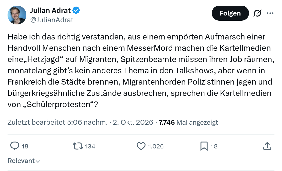 Julian Adrat: Habe ich das richtig verstanden...