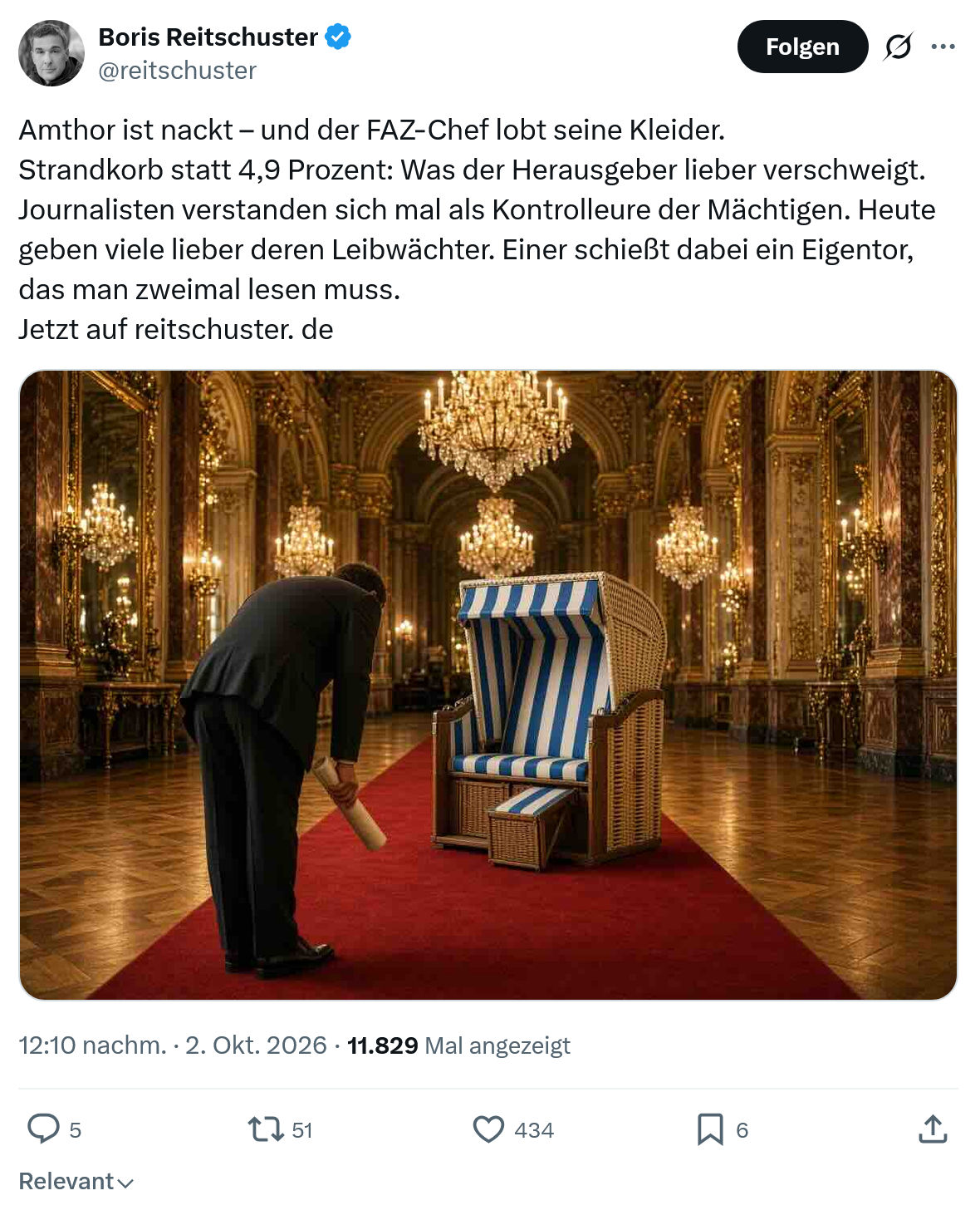 Boris Reitschuster: Amthor ist nackt – und der FAZ-Chef...