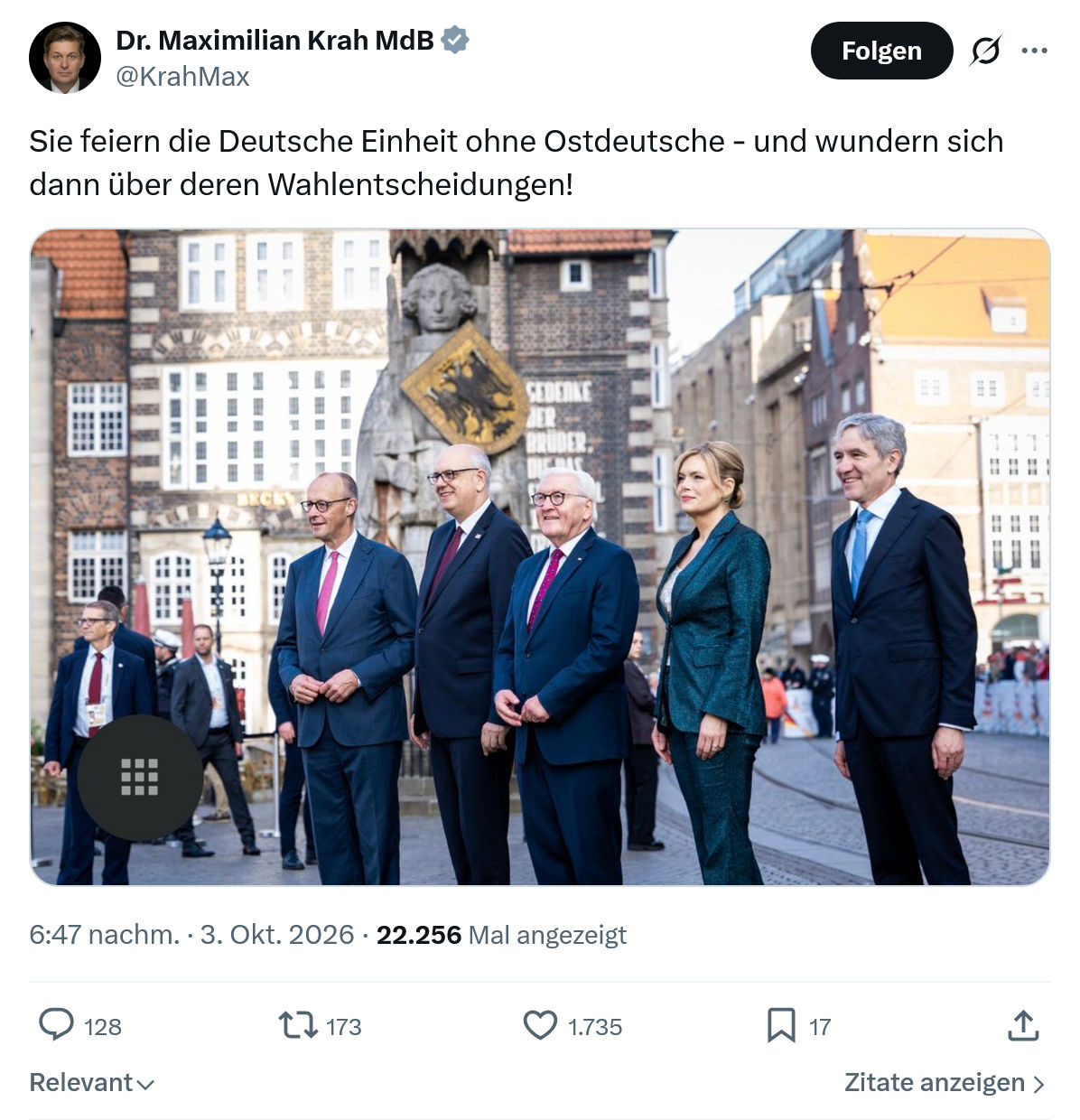 Maximilian Krah: Sie feiern die Deutsche...
